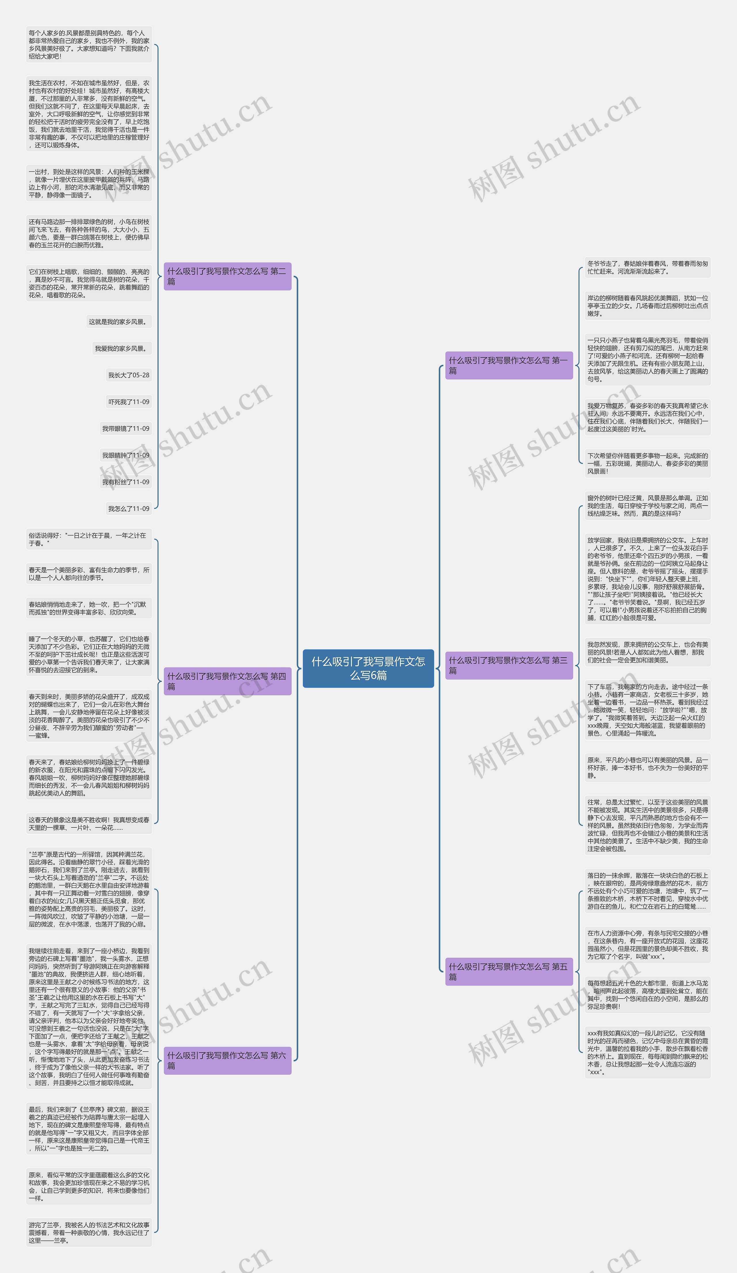 什么吸引了我写景作文怎么写6篇思维导图