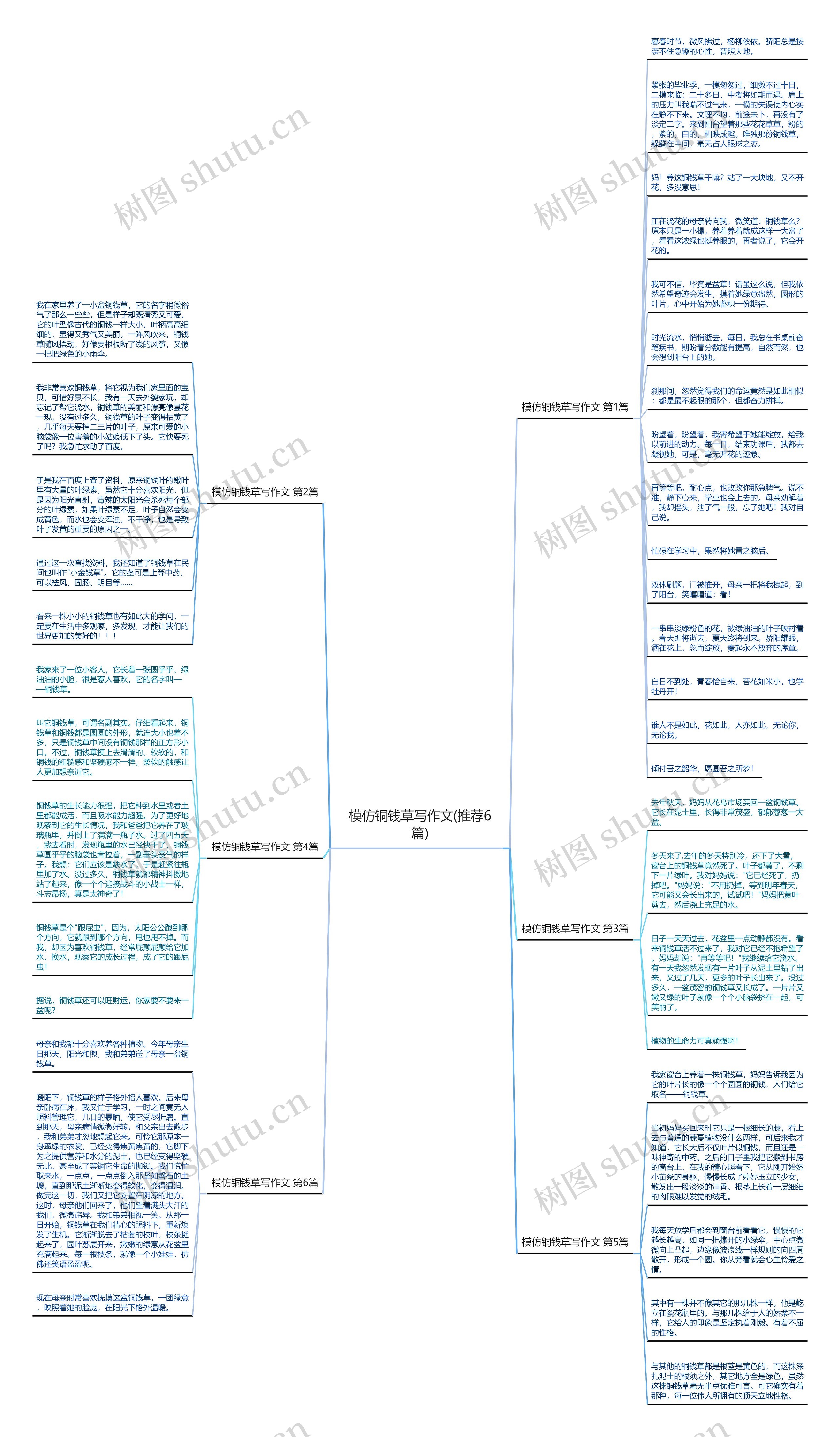模仿铜钱草写作文(推荐6篇)思维导图