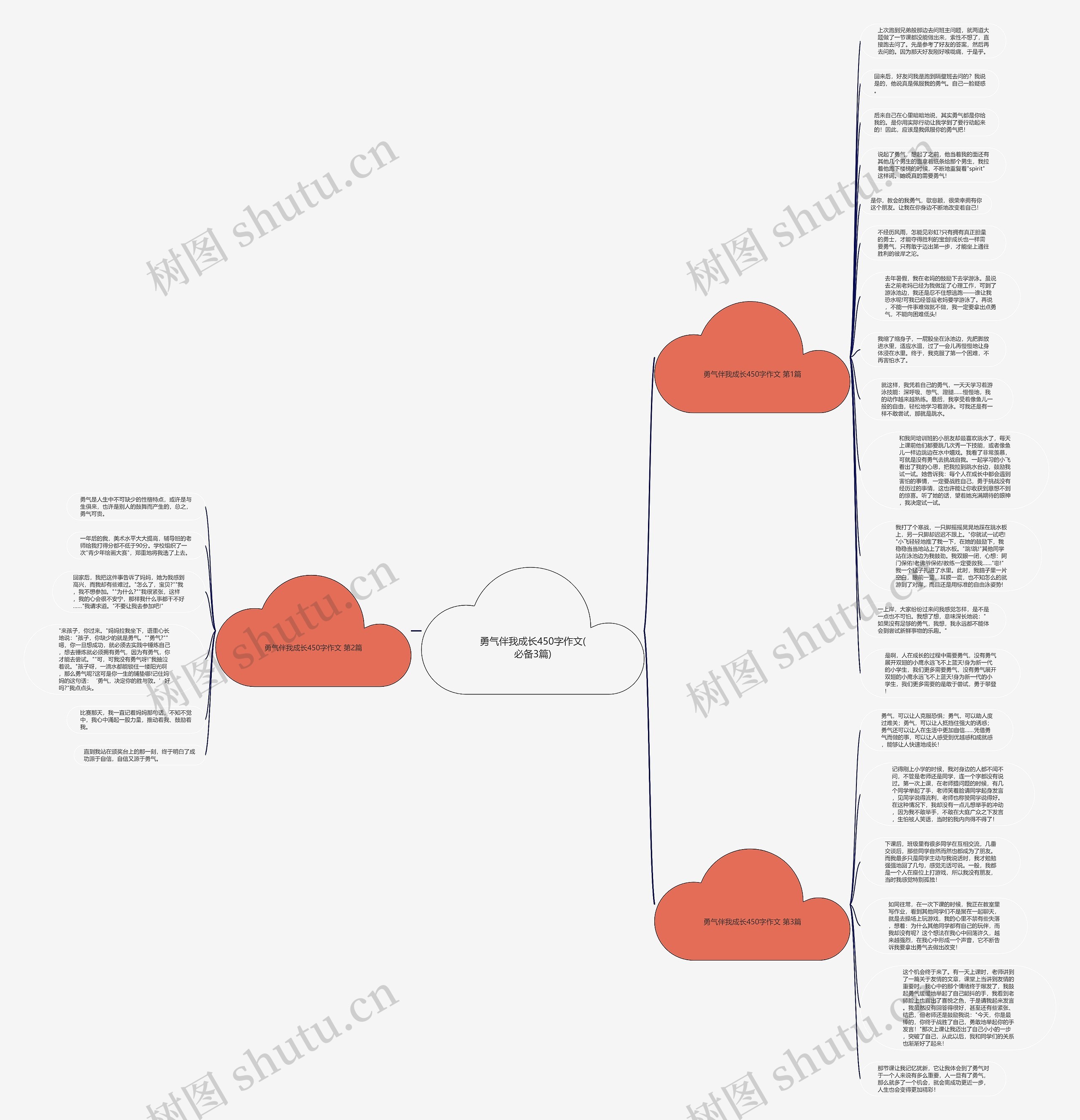 勇气伴我成长450字作文(必备3篇)思维导图
