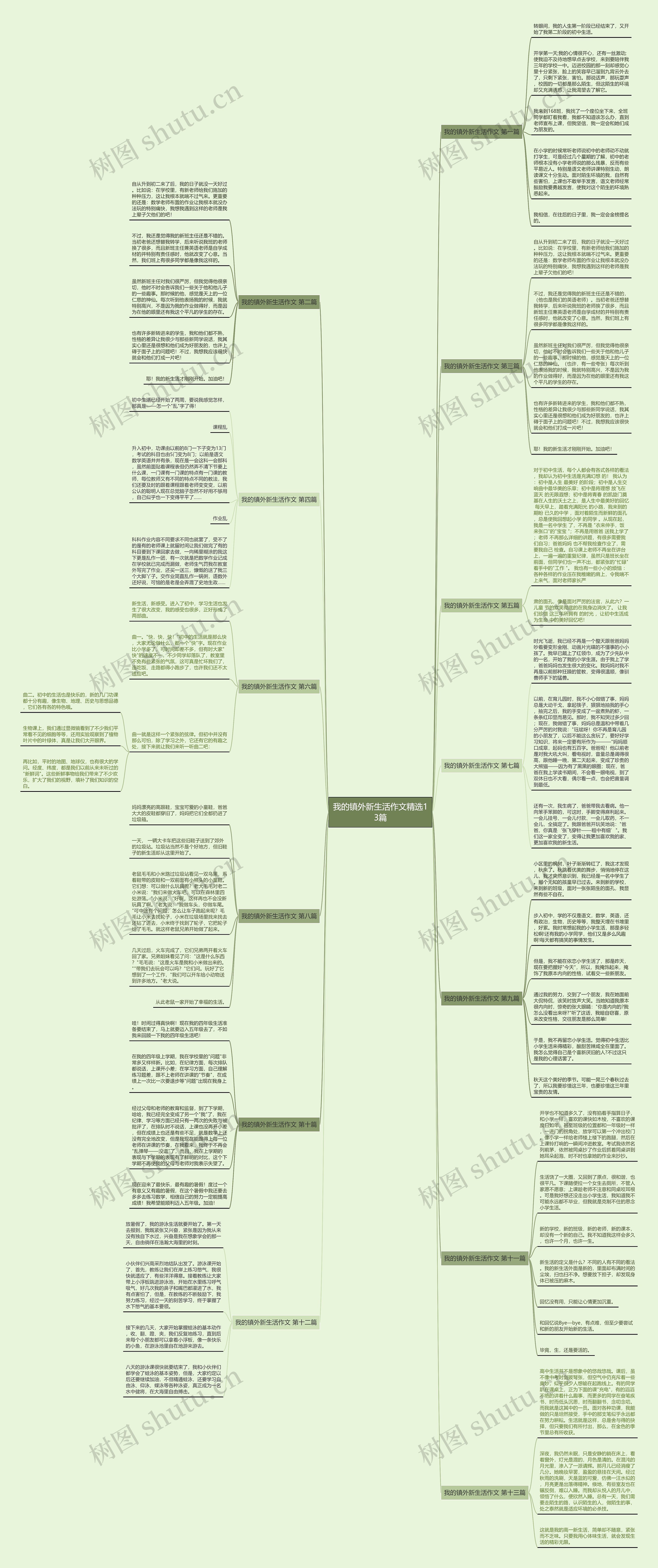 我的镇外新生活作文精选13篇思维导图