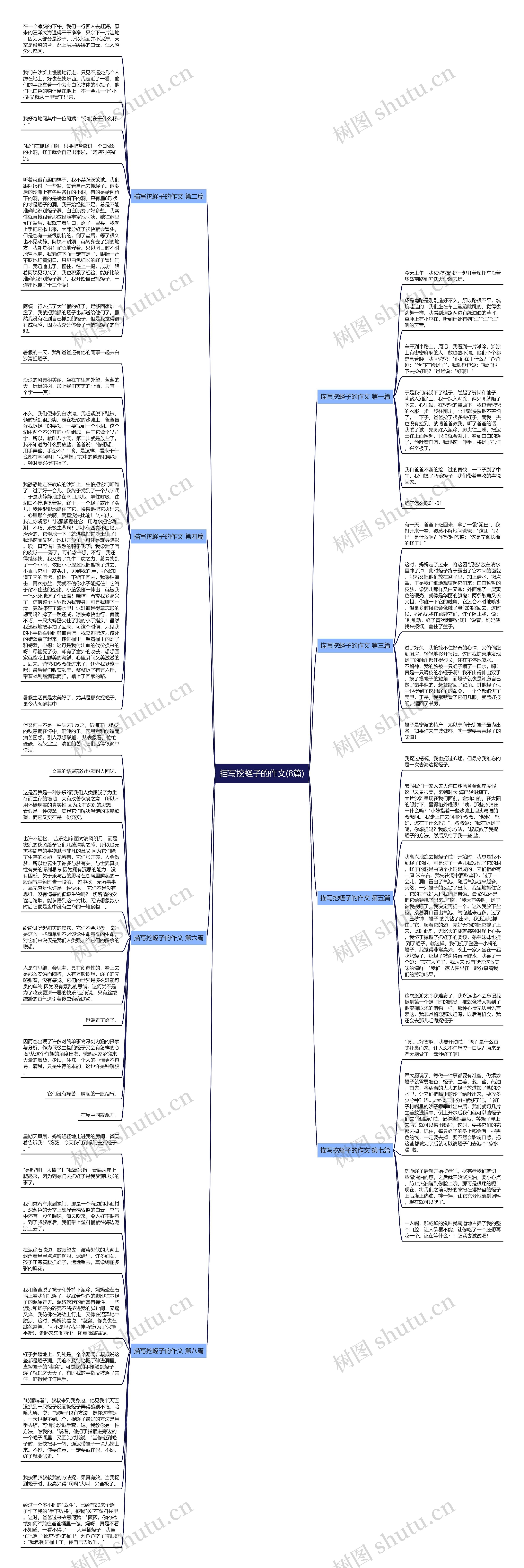 描写挖蛏子的作文(8篇)思维导图