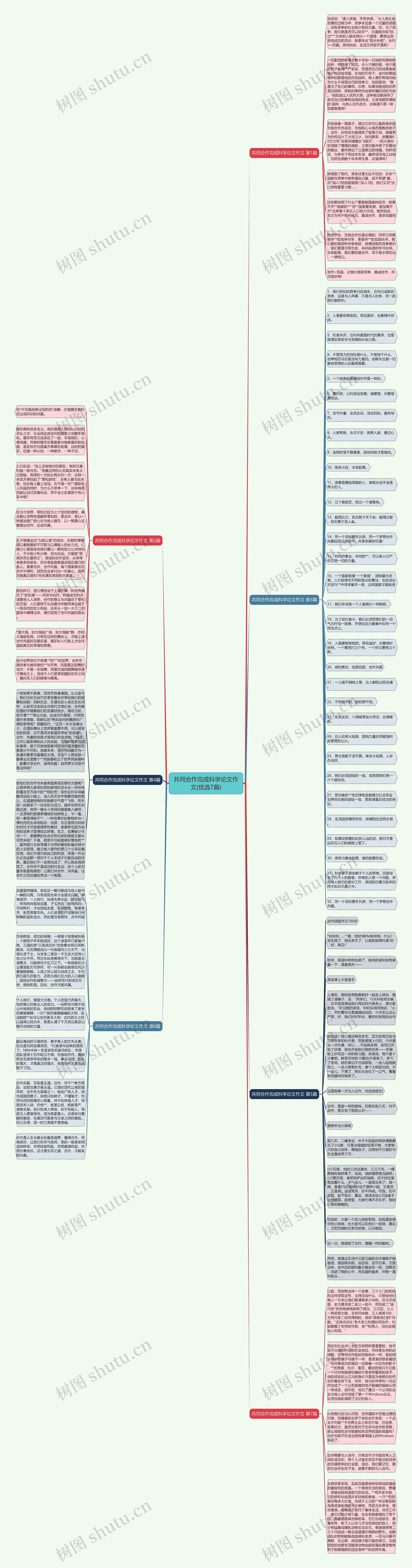 共同合作完成科学论文作文(优选7篇)思维导图