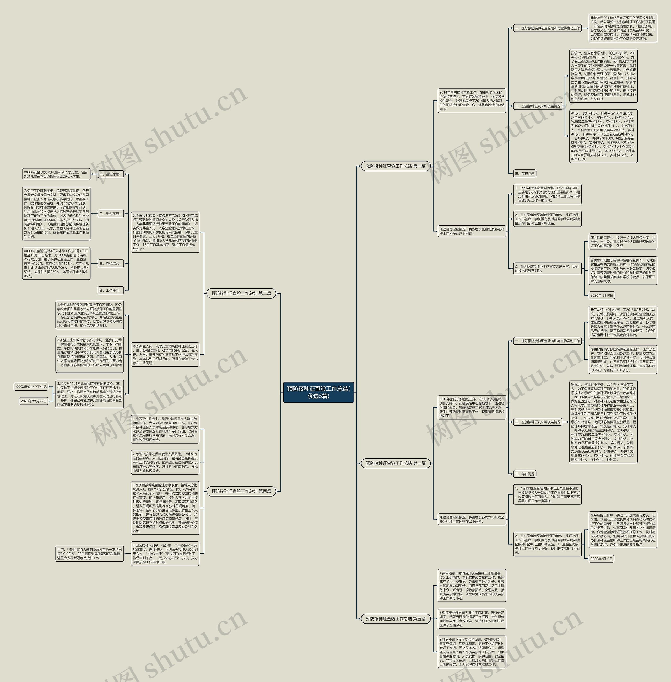 预防接种证查验工作总结(优选5篇)思维导图