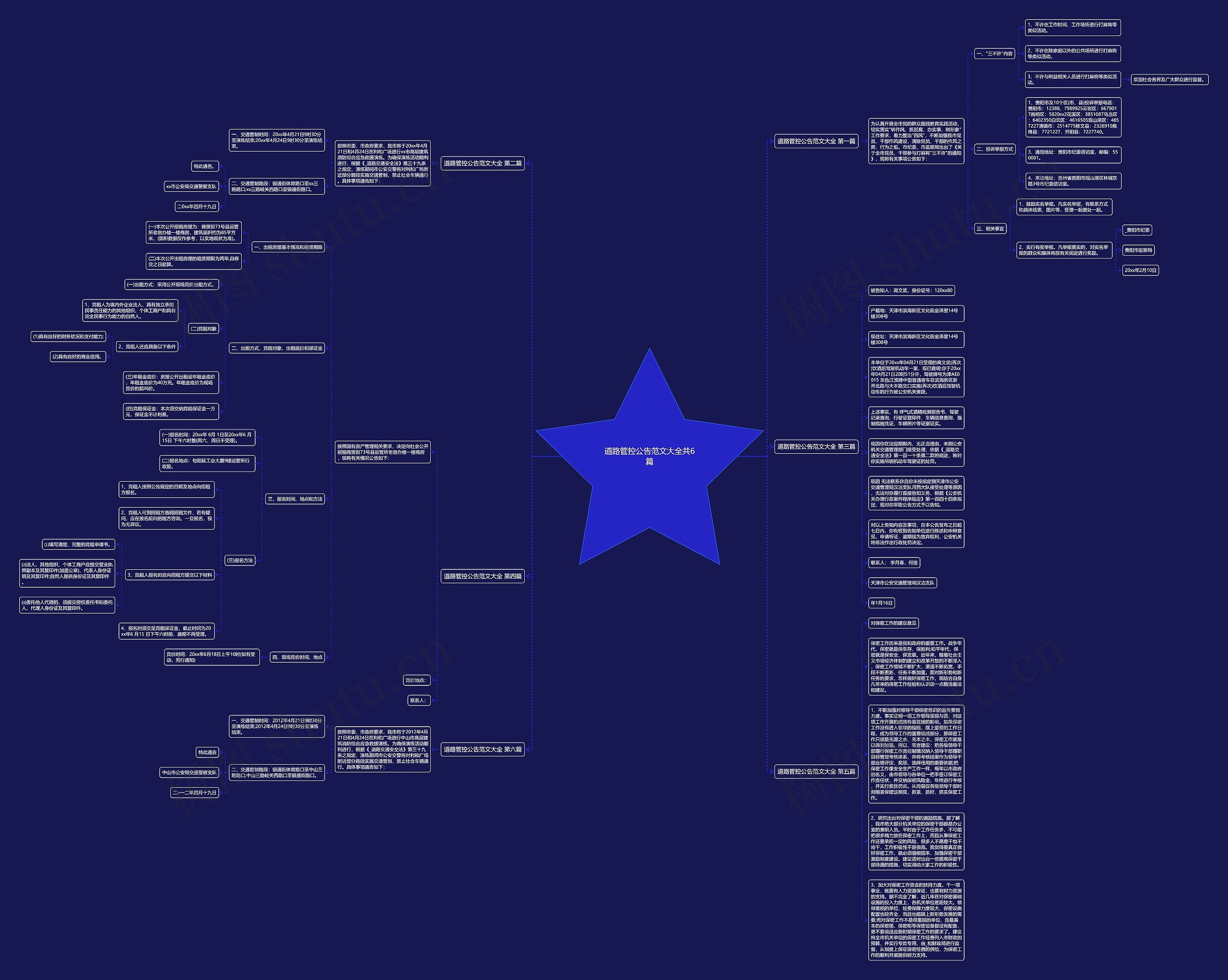 道路管控公告范文大全共6篇思维导图
