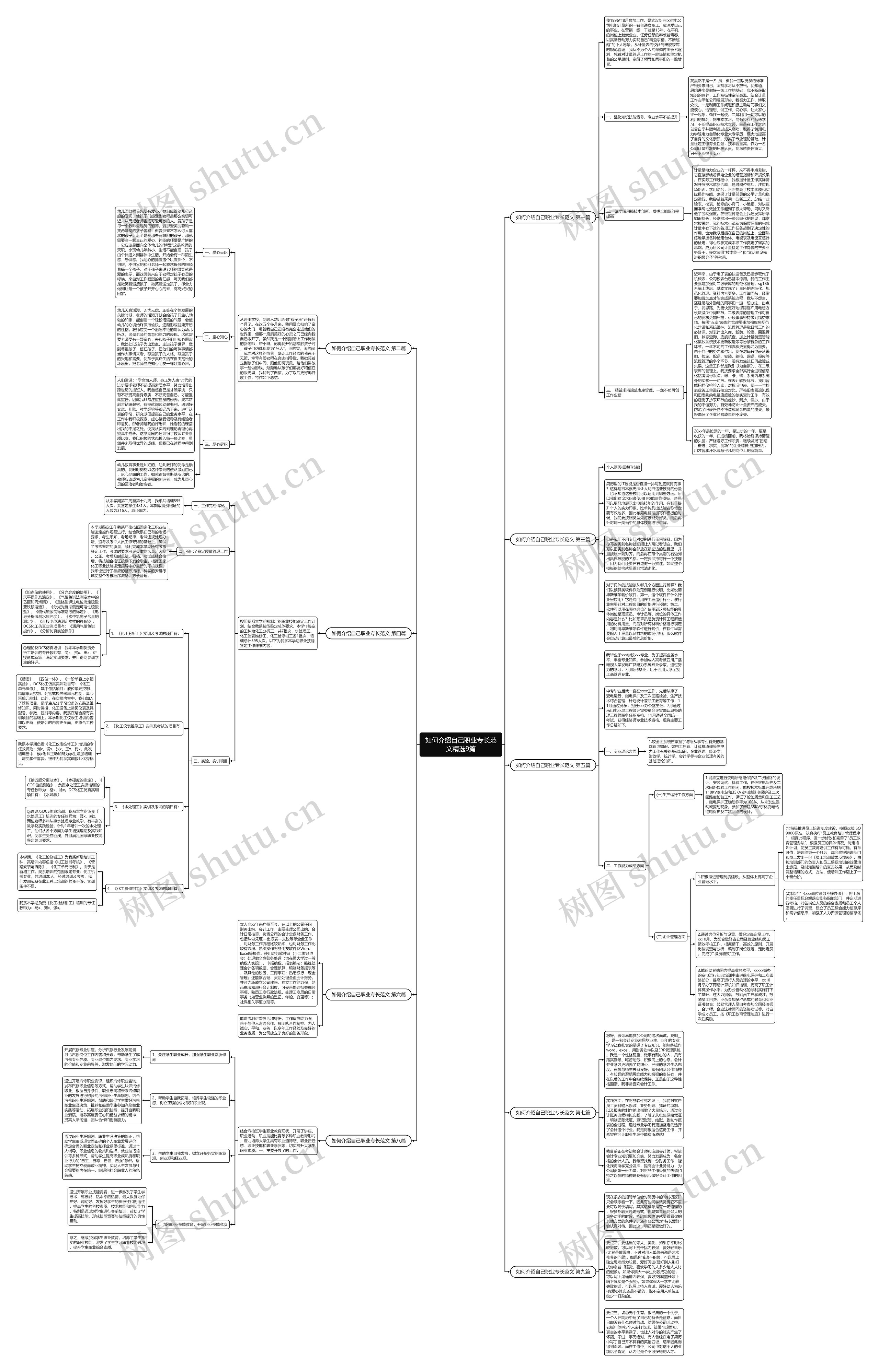 如何介绍自己职业专长范文精选9篇思维导图
