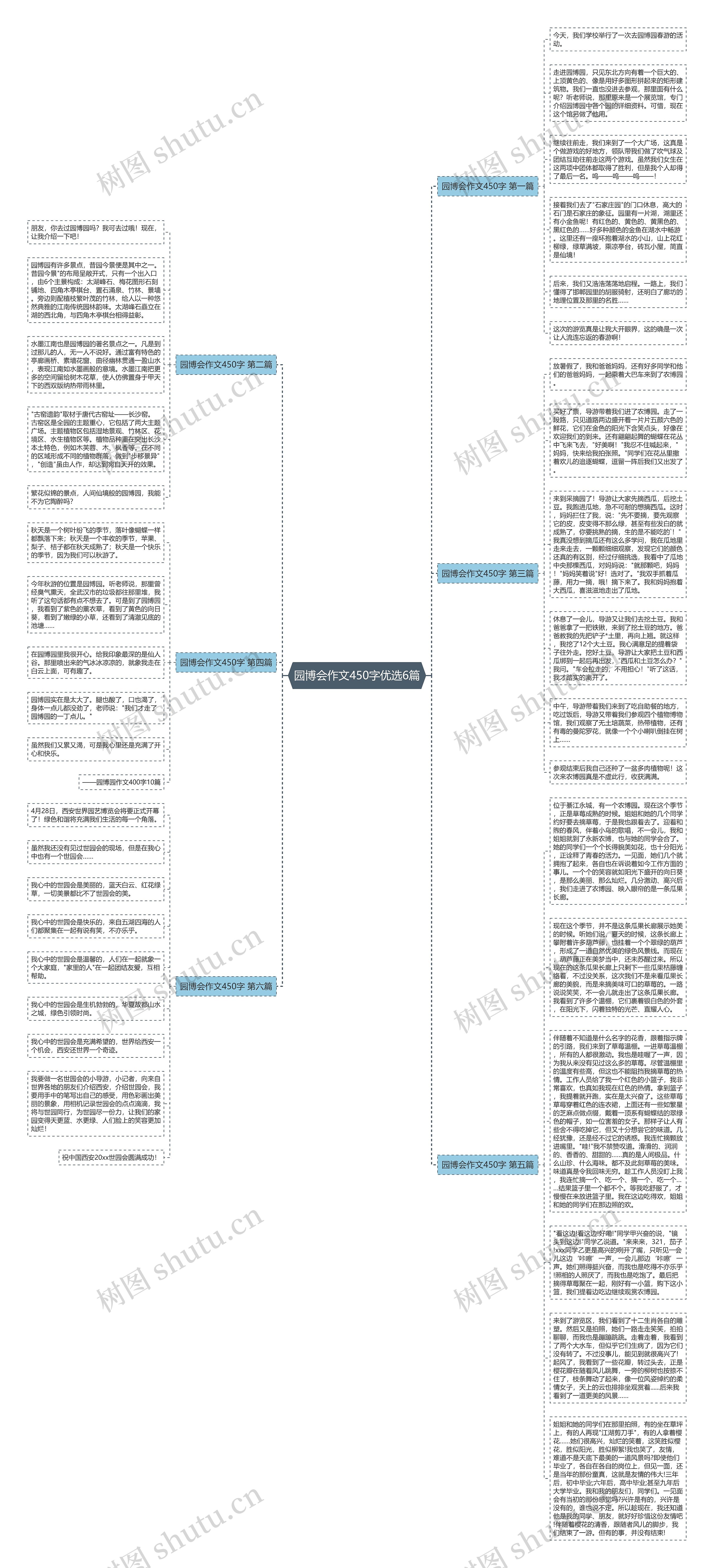 园博会作文450字优选6篇思维导图
