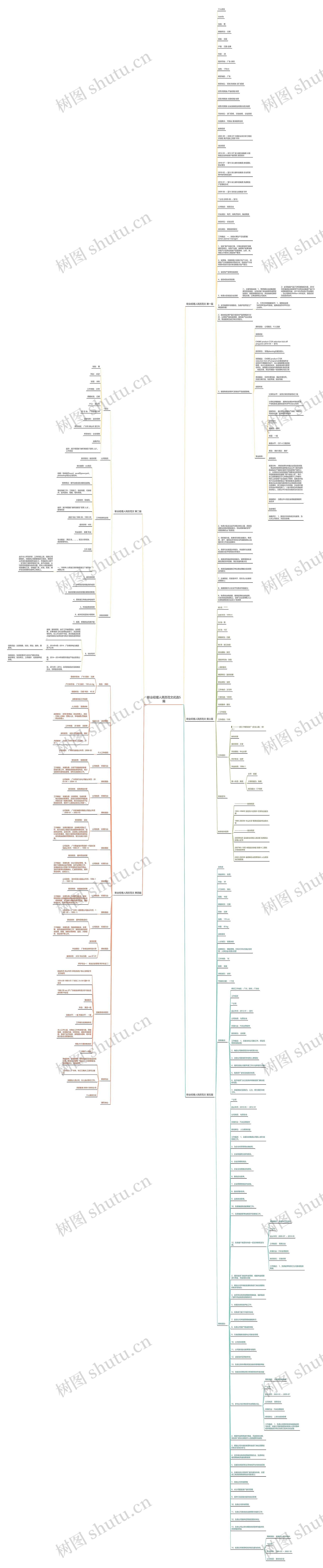 职业经理人简历范文优选5篇思维导图