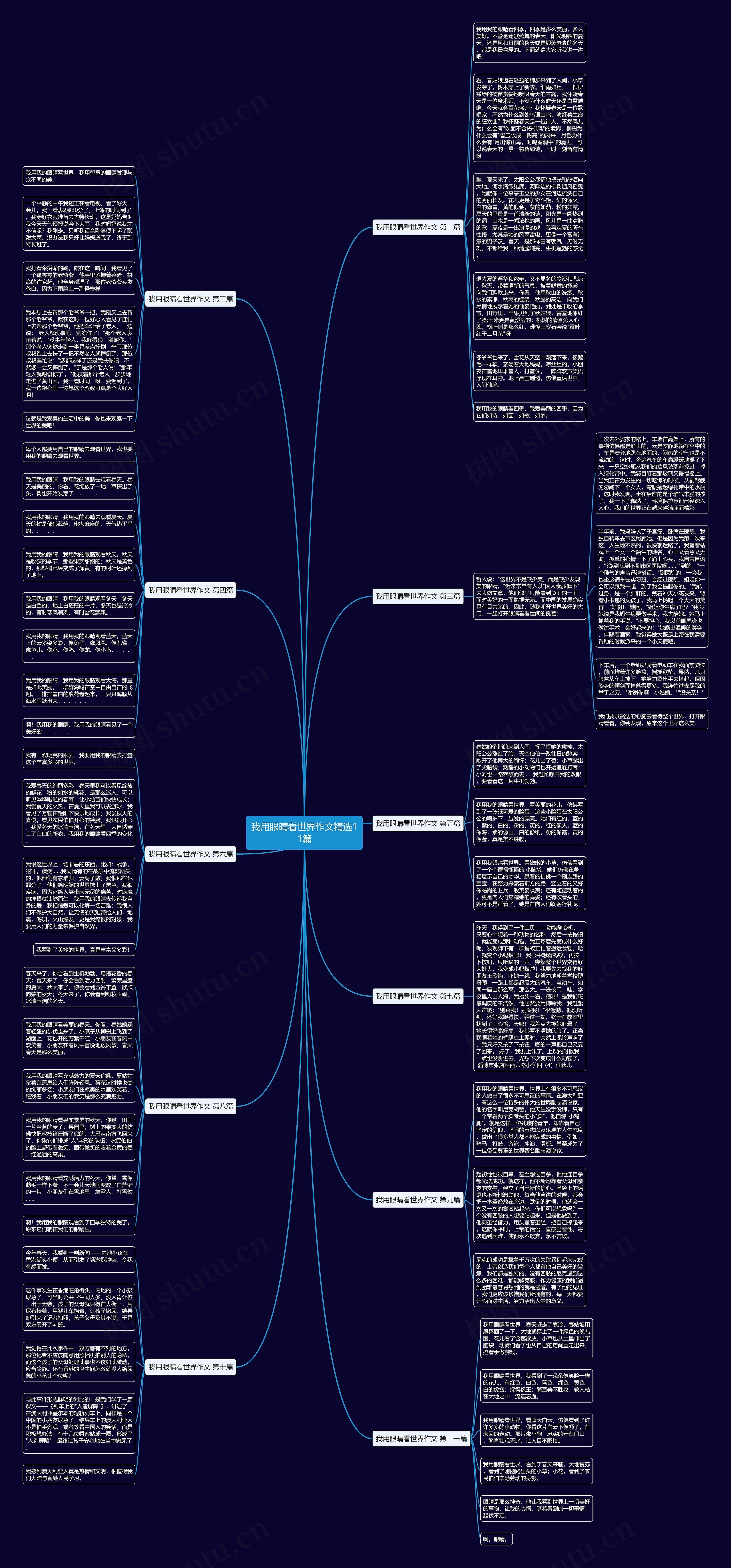 我用眼晴看世界作文精选11篇思维导图