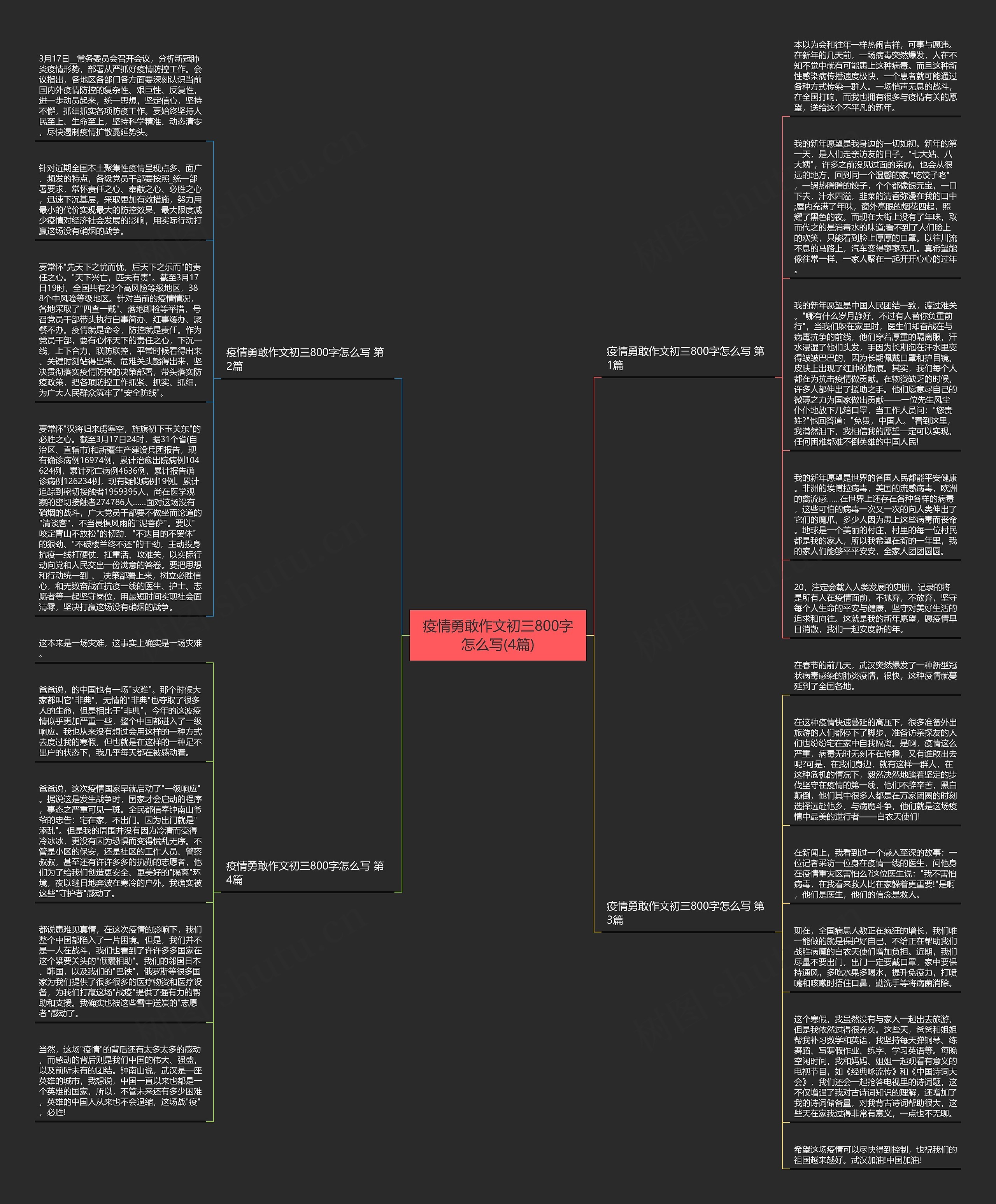 疫情勇敢作文初三800字怎么写(4篇)思维导图