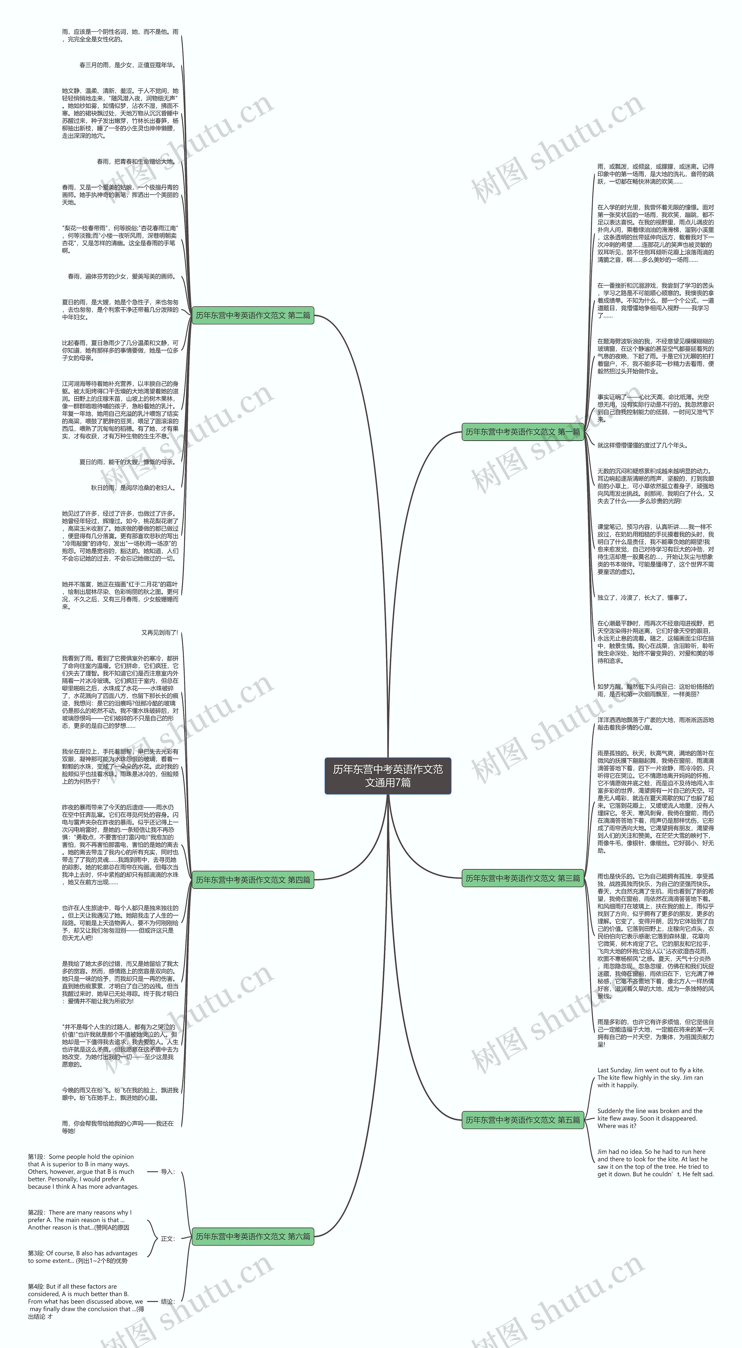 历年东营中考英语作文范文通用7篇思维导图