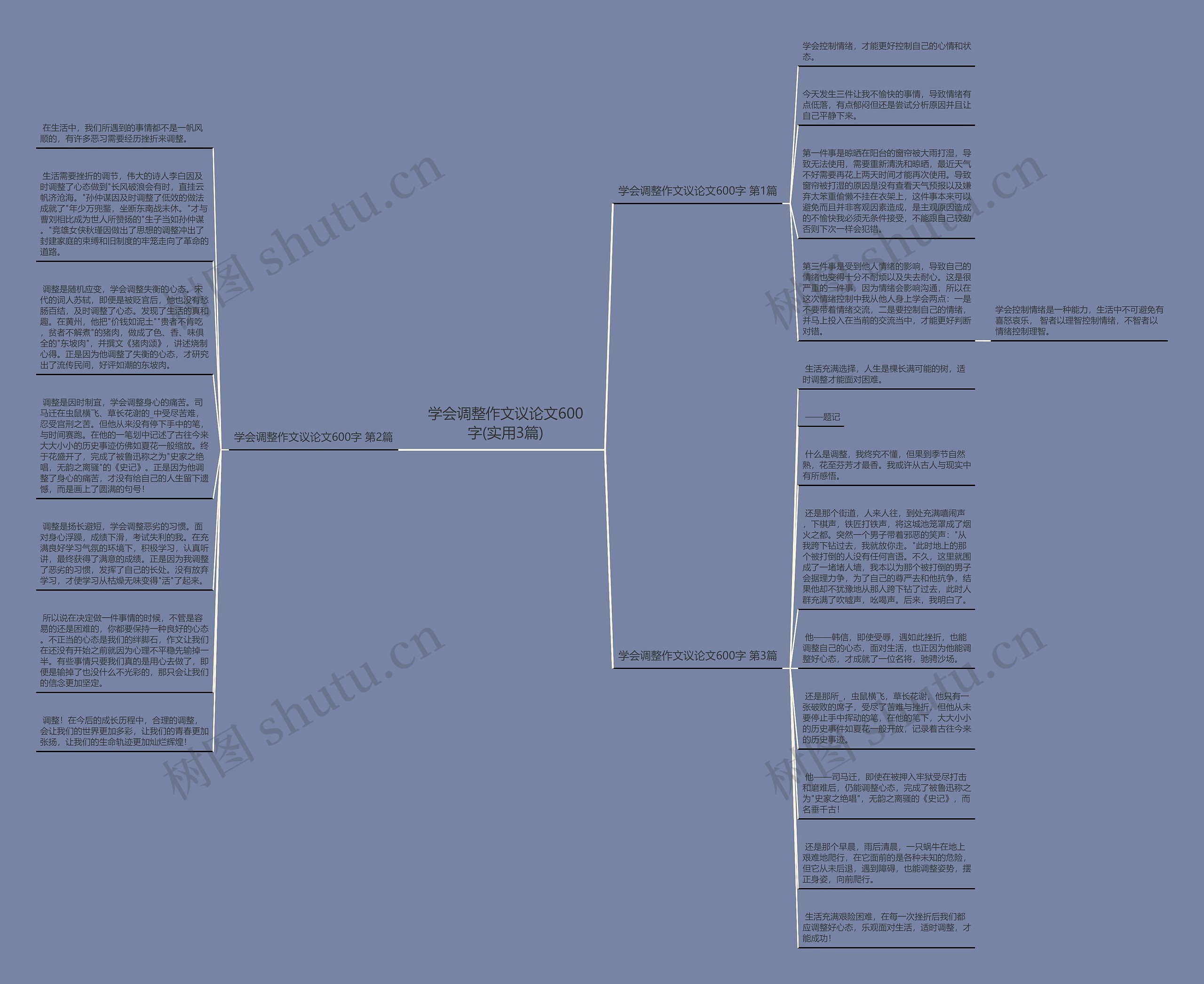 学会调整作文议论文600字(实用3篇)思维导图