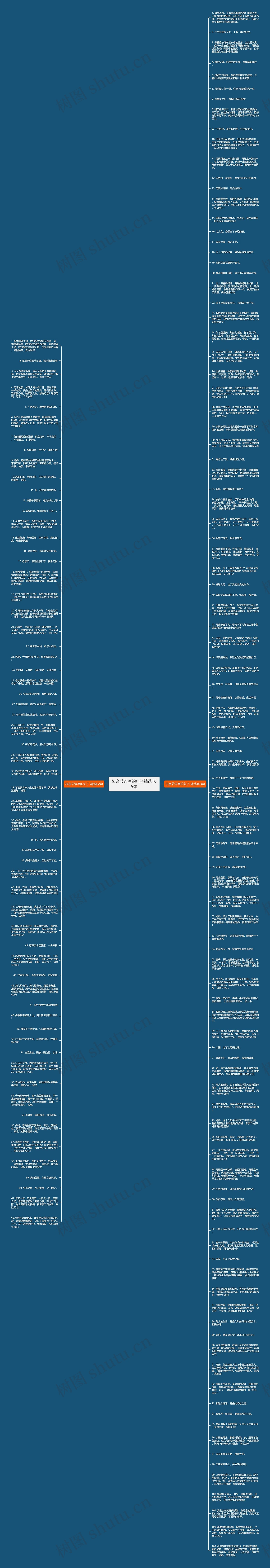 母亲节该写的句子精选165句思维导图