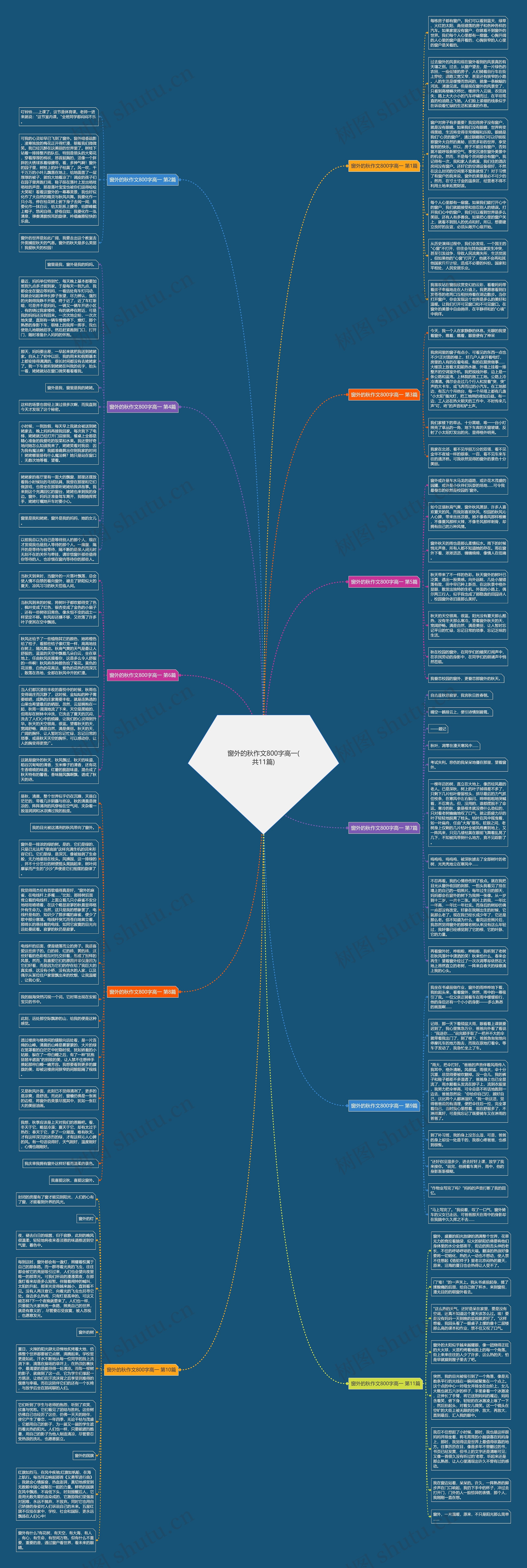 窗外的秋作文800字高一(共11篇)思维导图