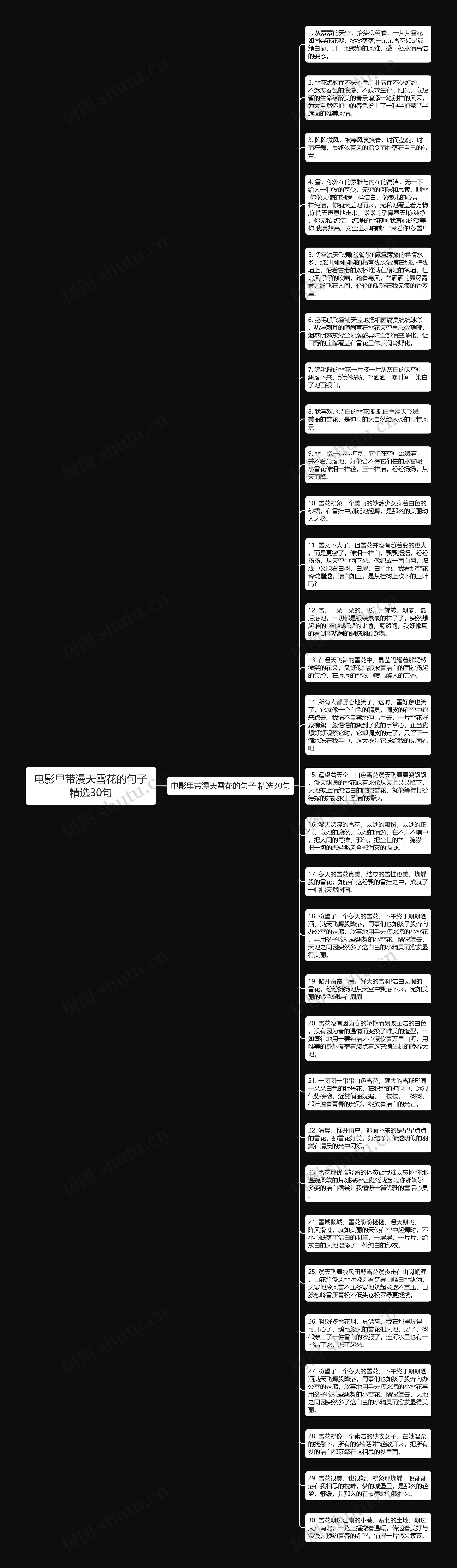 电影里带漫天雪花的句子精选30句