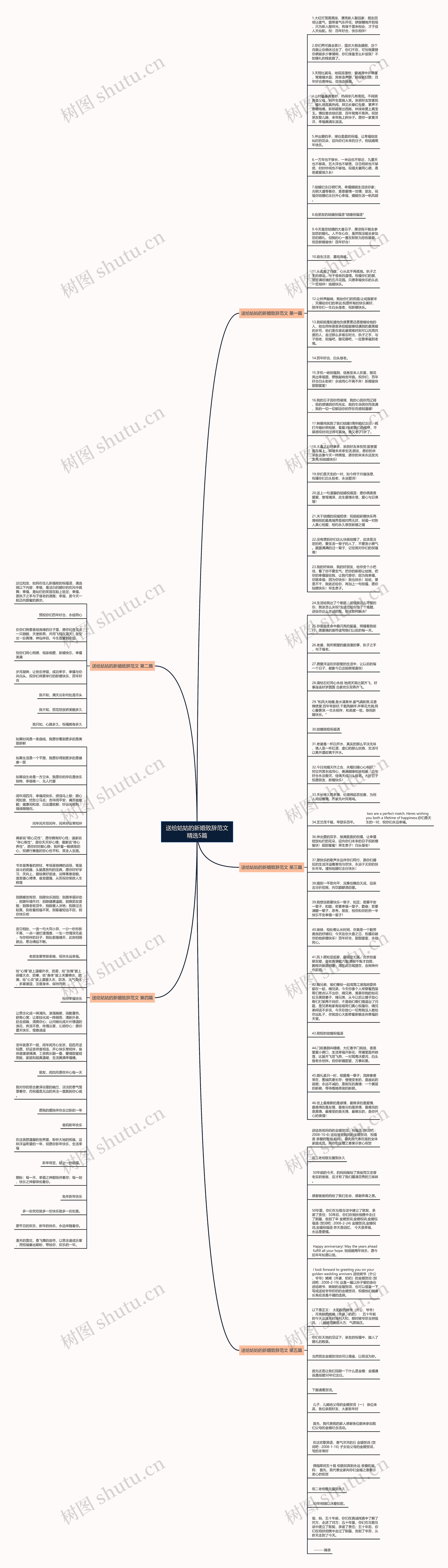 送给姑姑的新婚致辞范文精选5篇思维导图