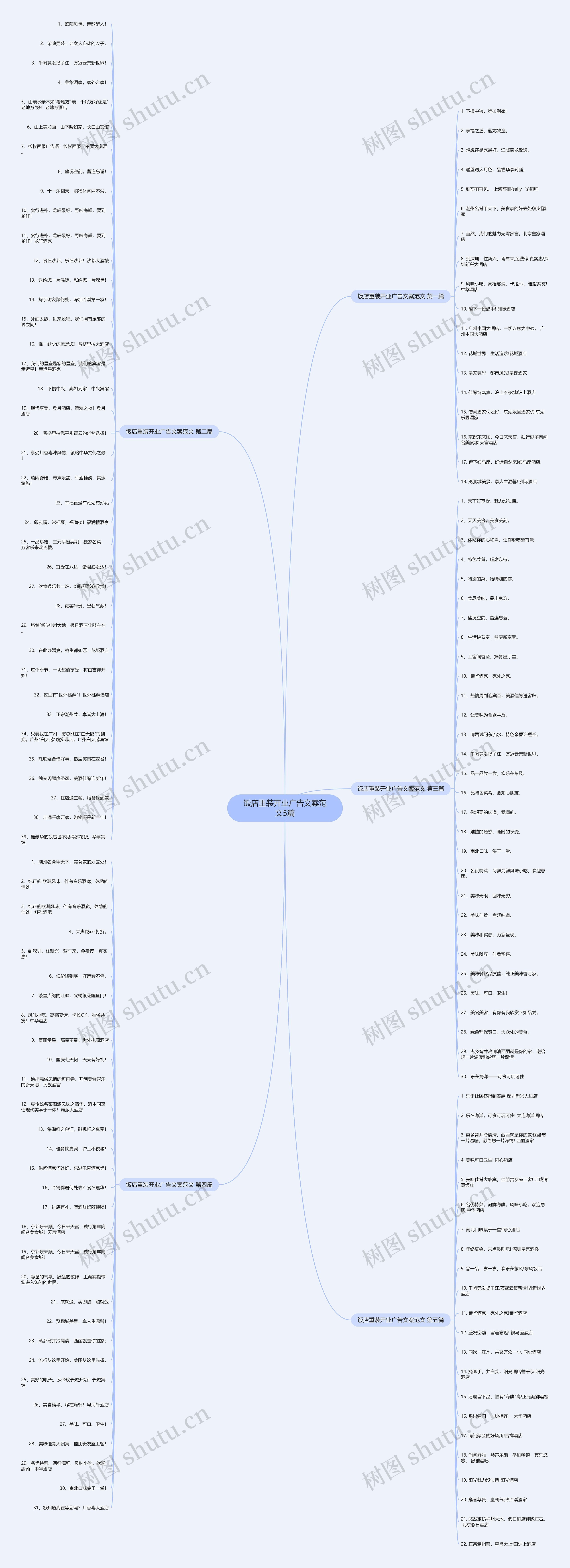 饭店重装开业广告文案范文5篇思维导图