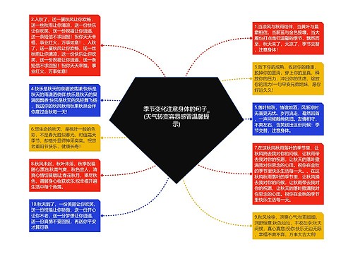 季节变化注意身体的句子_(天气转变容易感冒温馨提示)思维导图