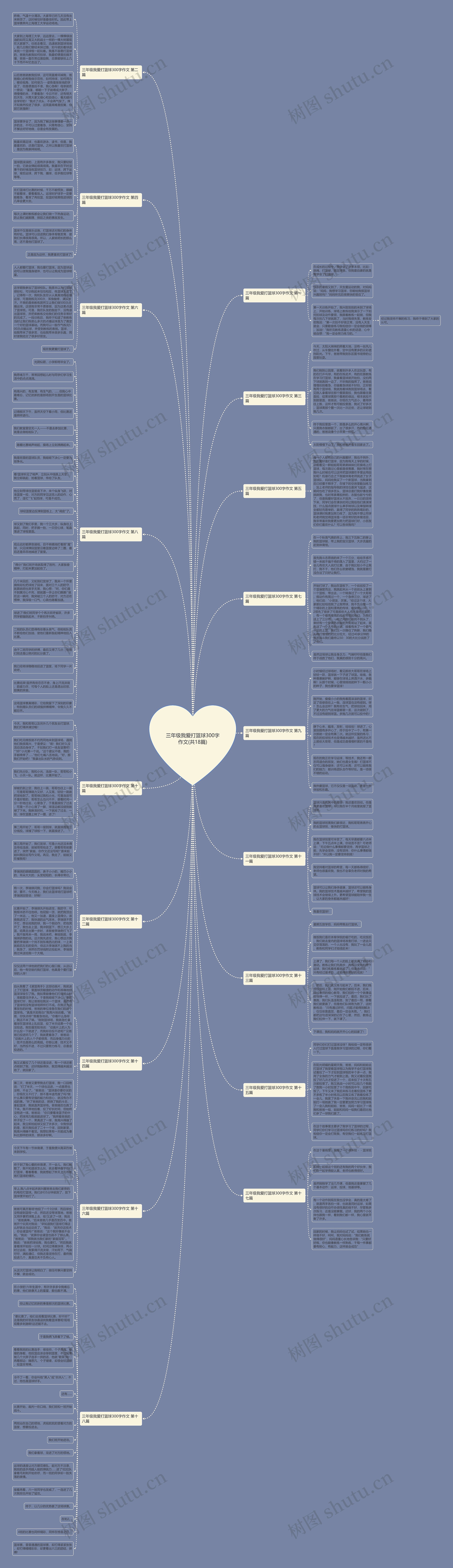 三年级我爱打篮球300字作文(共18篇)思维导图