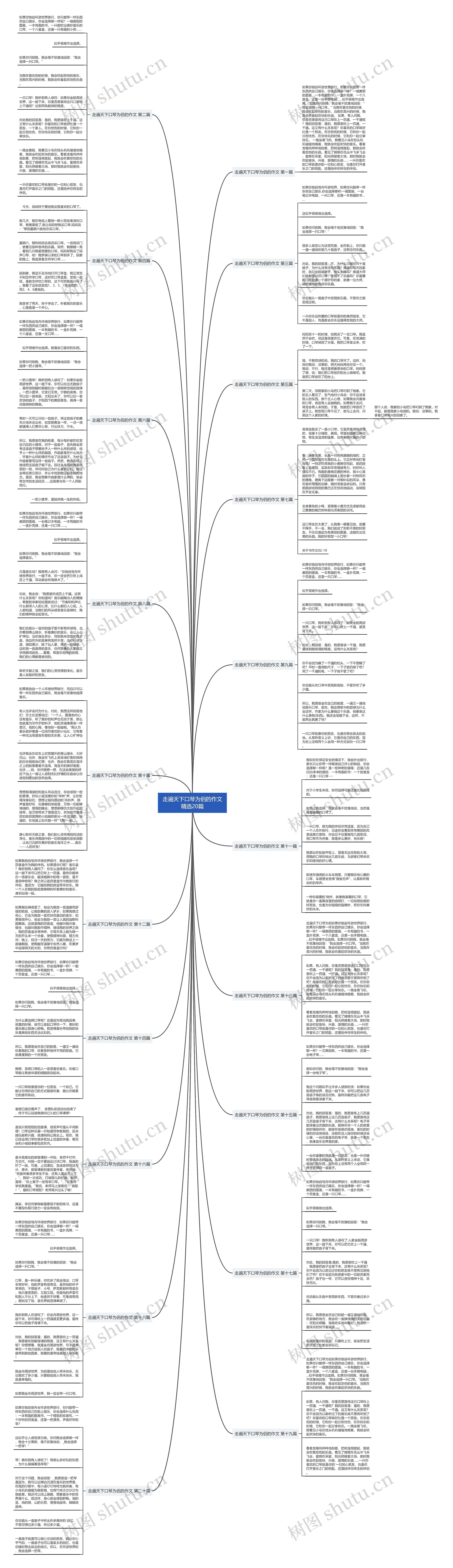 走遍天下口琴为侣的作文精选20篇思维导图