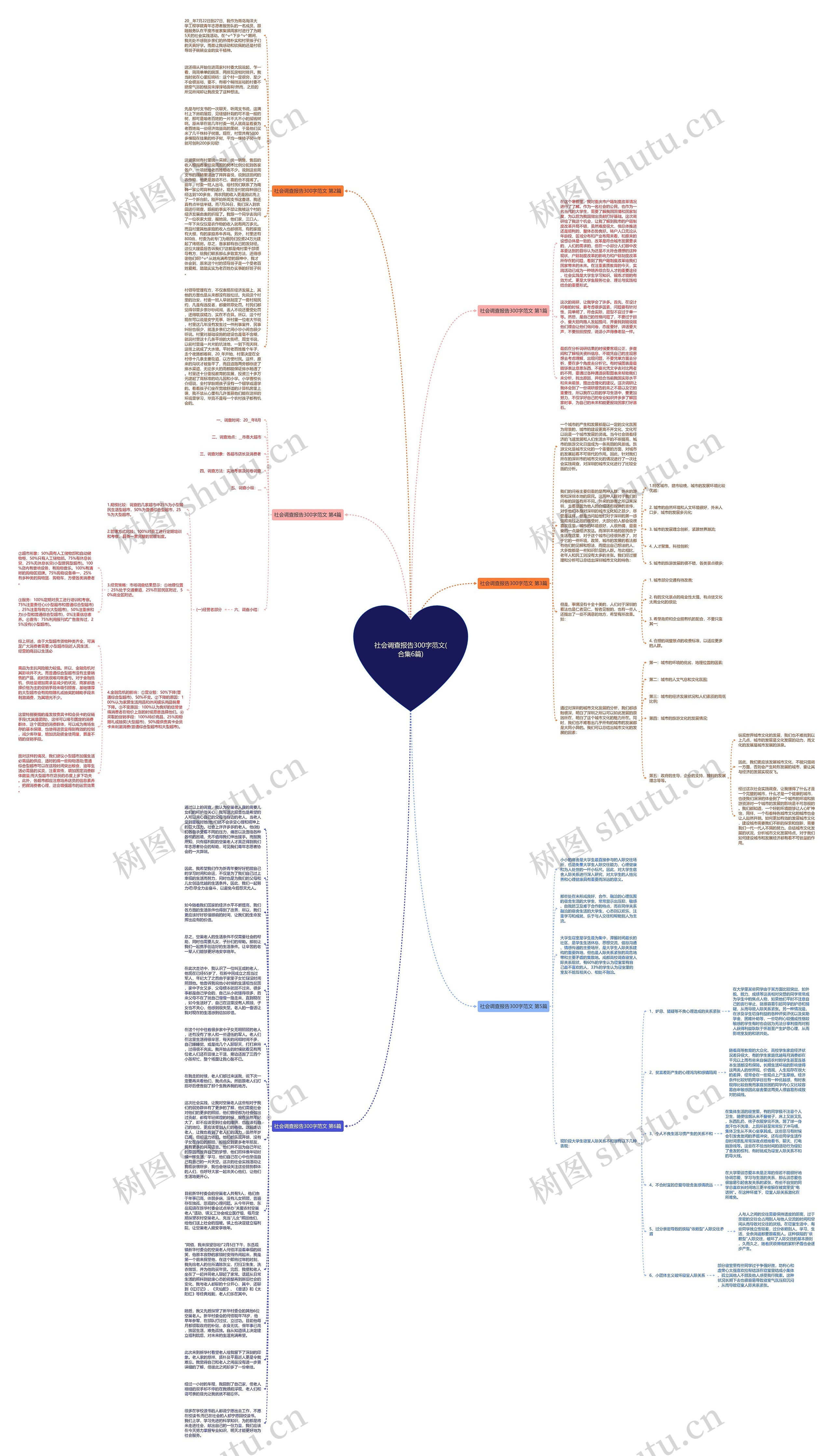 社会调查报告300字范文(合集6篇)思维导图