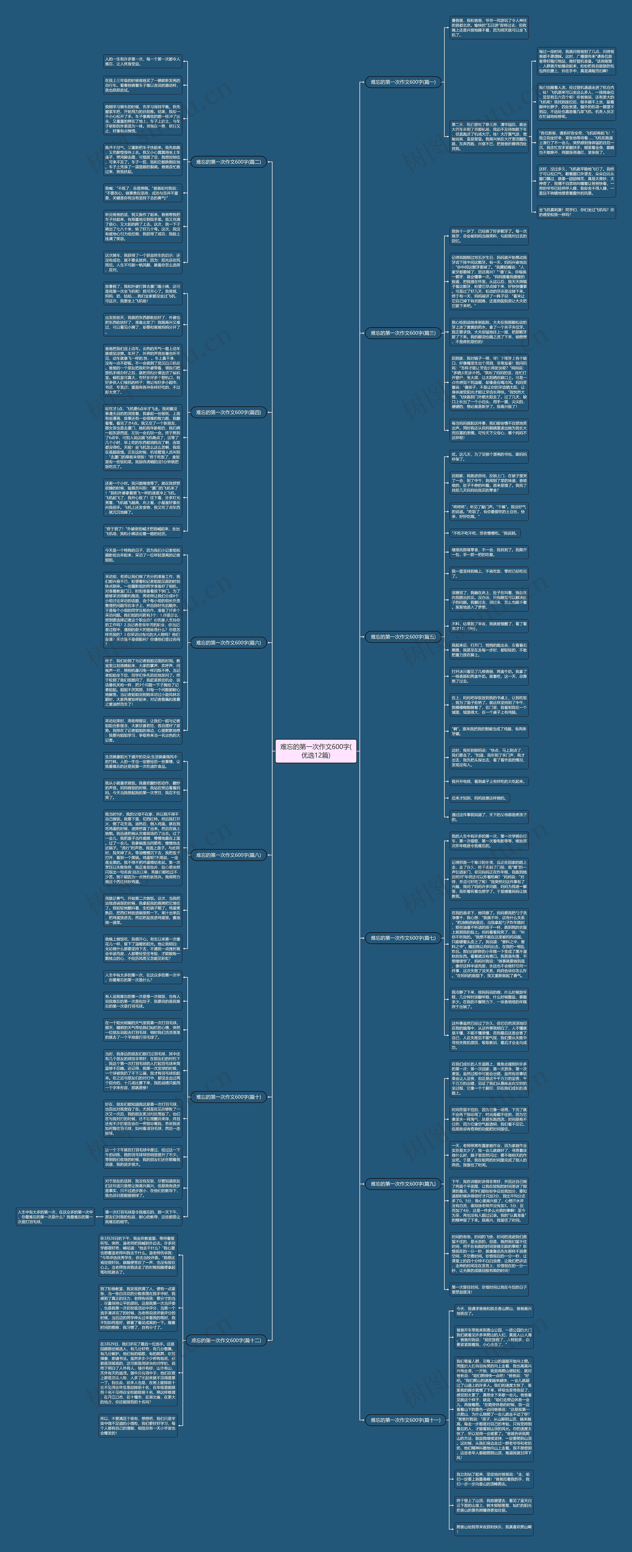 难忘的第一次作文600字(优选12篇)思维导图