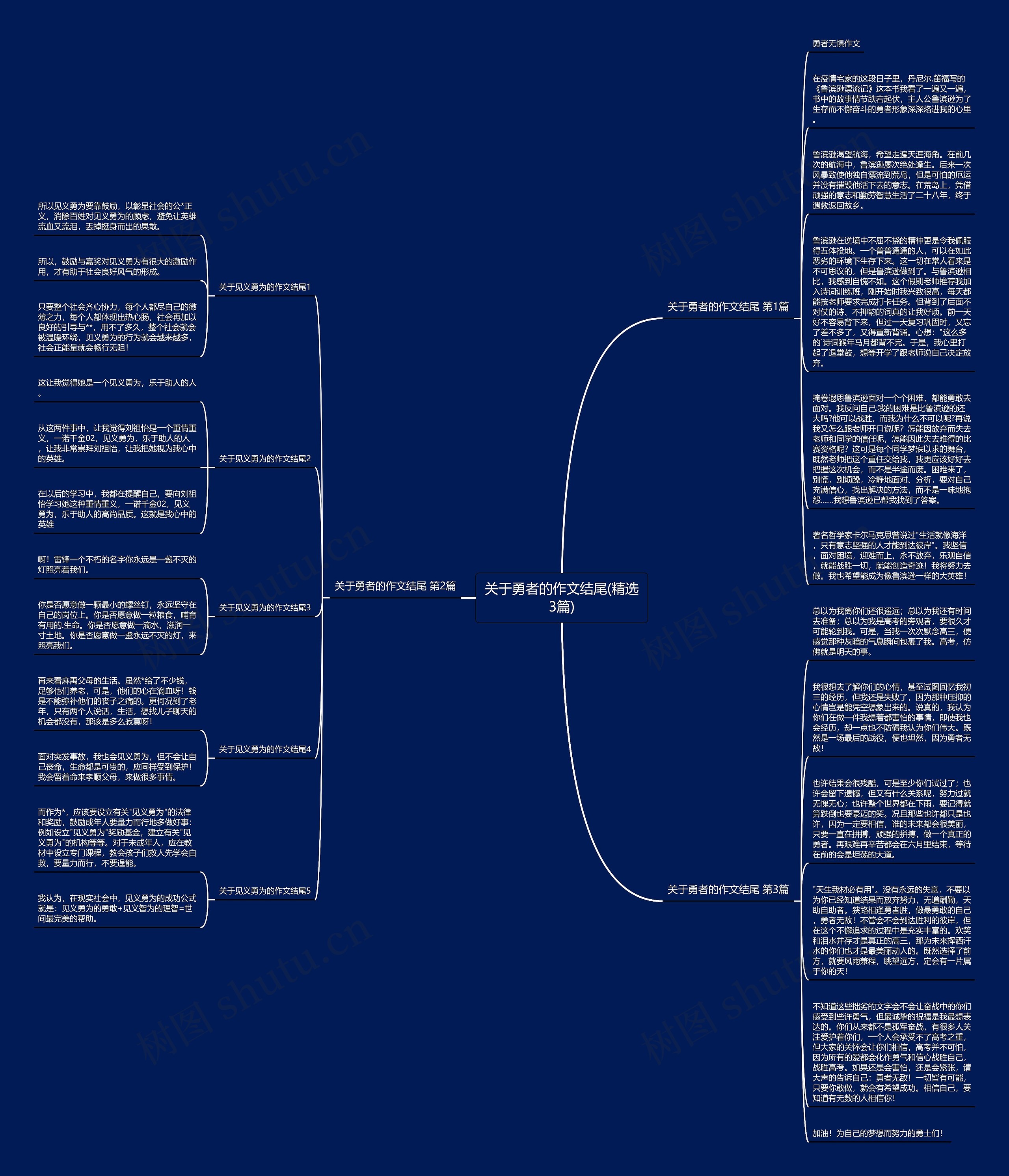 关于勇者的作文结尾(精选3篇)思维导图
