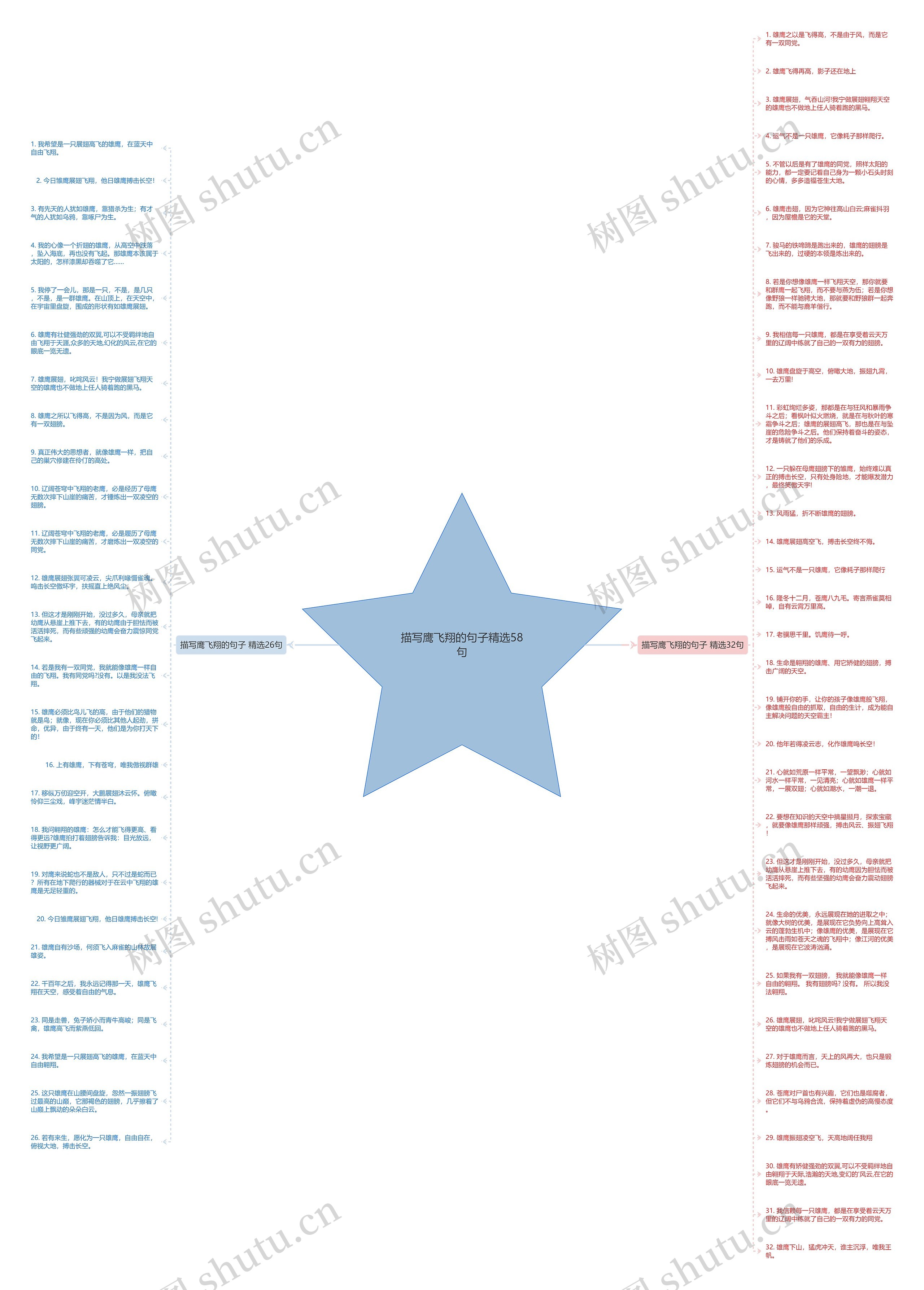 描写鹰飞翔的句子精选58句思维导图