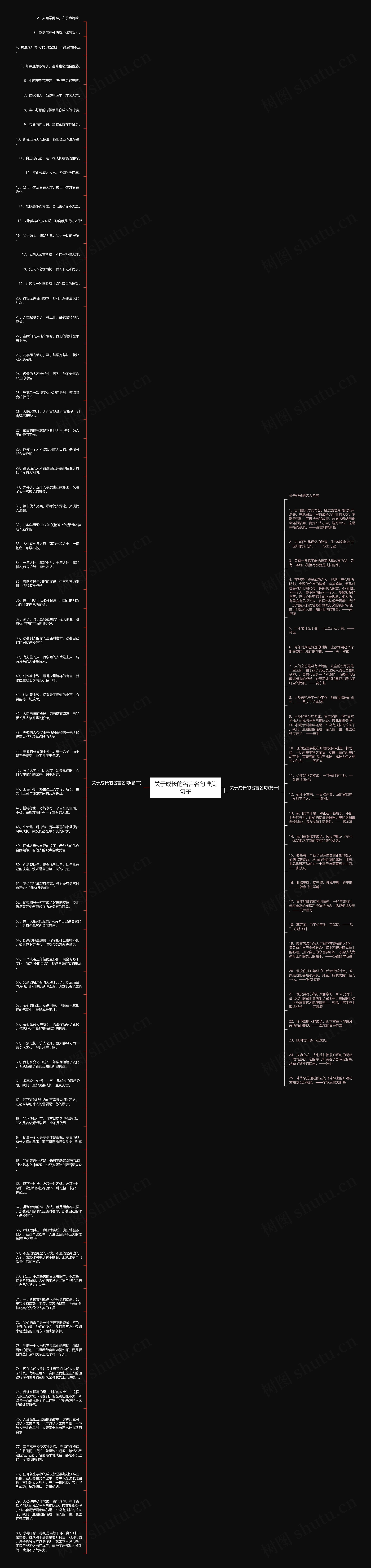 关于成长的名言名句唯美句子思维导图