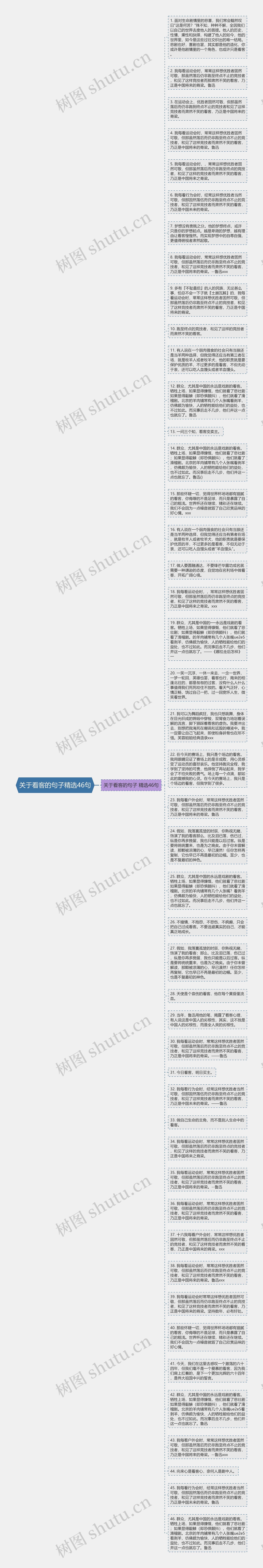 关于看客的句子精选46句思维导图