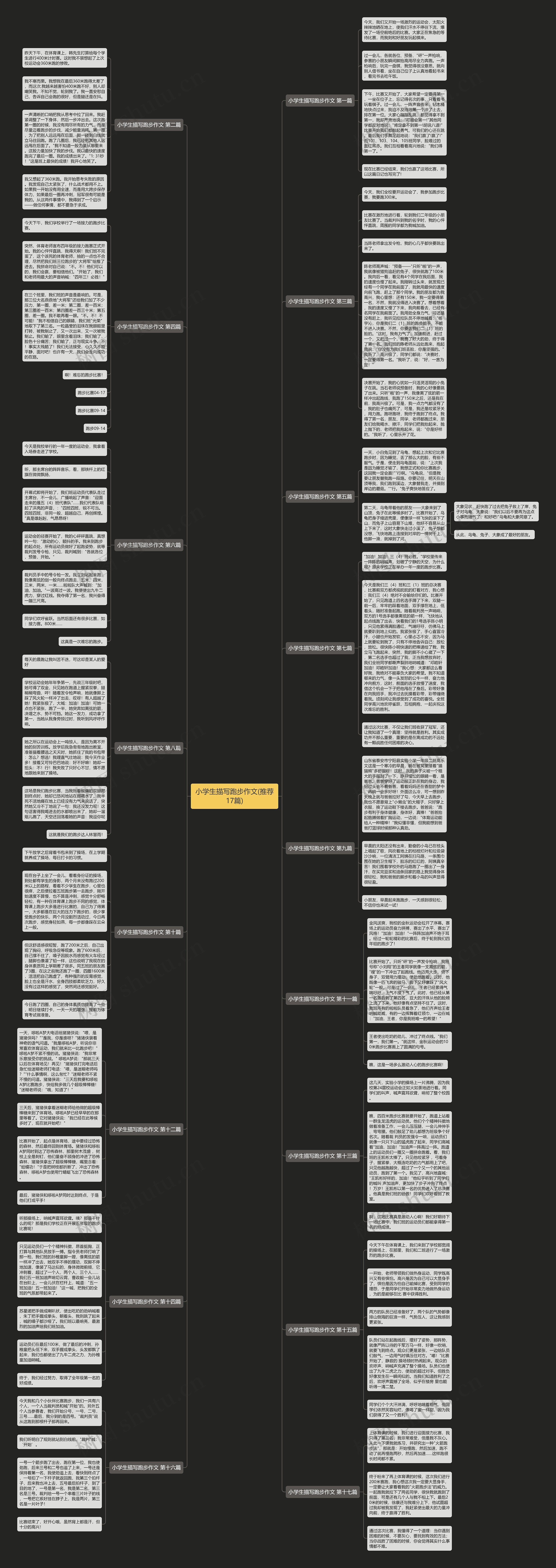 小学生描写跑步作文(推荐17篇)思维导图