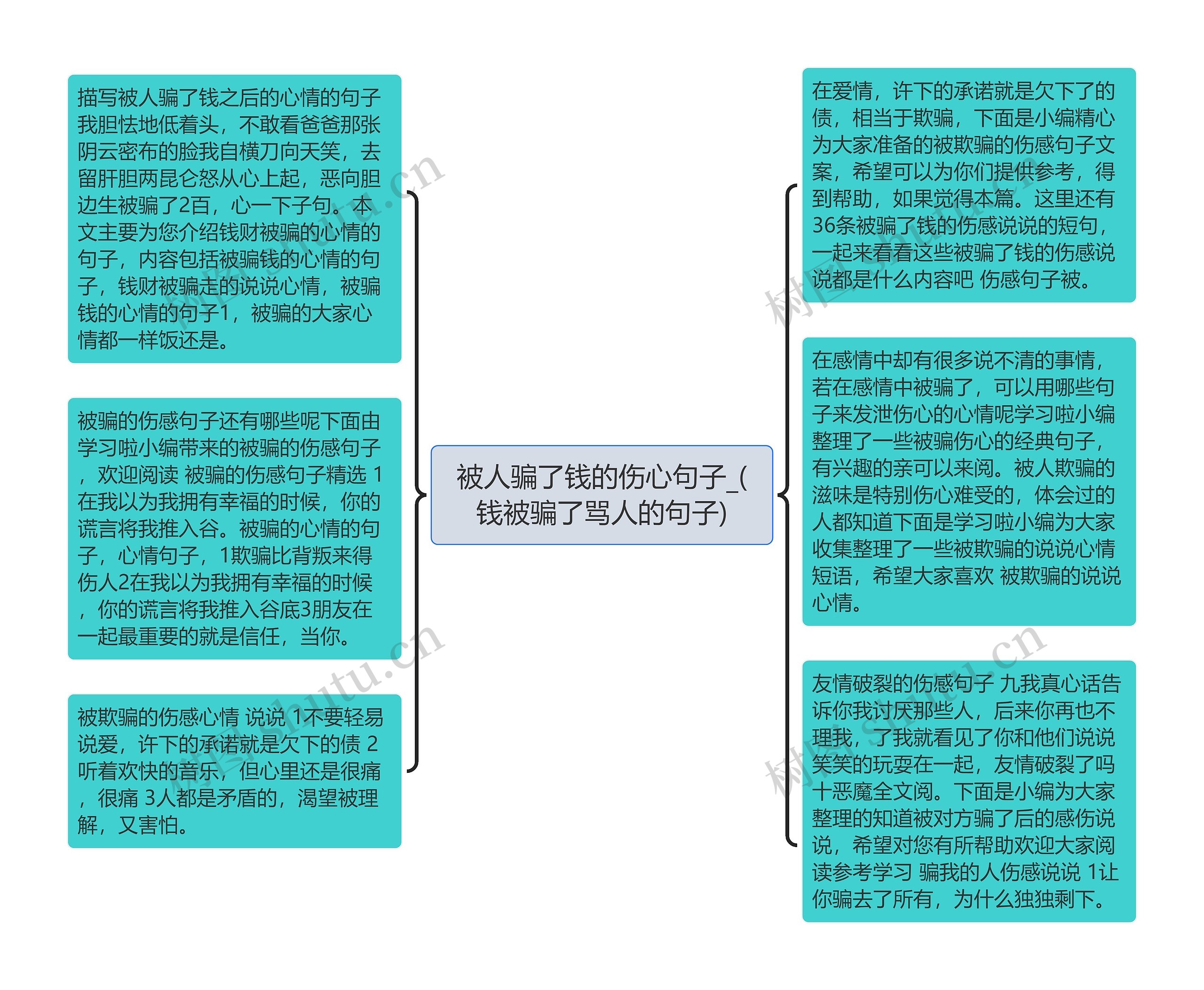 被人骗了钱的伤心句子_(钱被骗了骂人的句子)思维导图