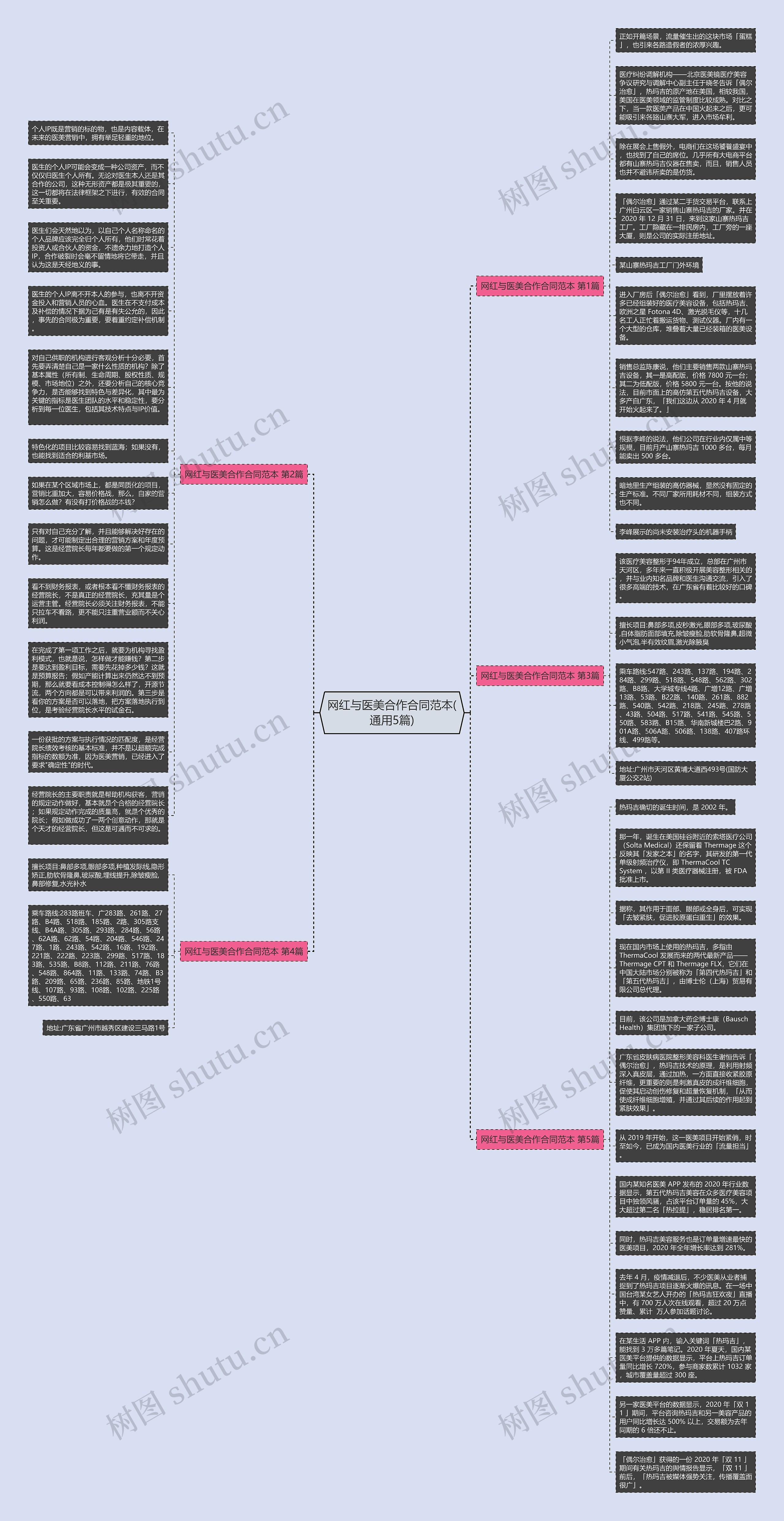 网红与医美合作合同范本(通用5篇)思维导图