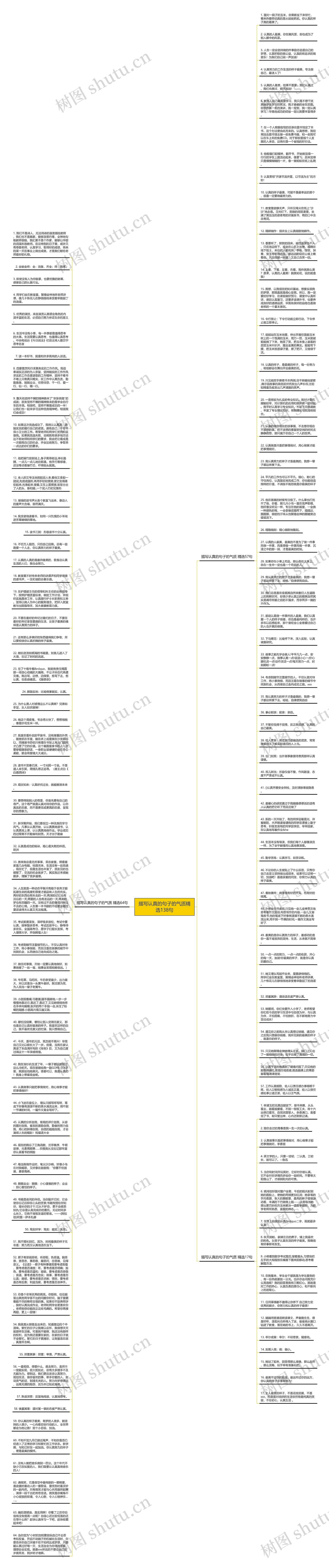 描写认真的句子的气质精选138句思维导图