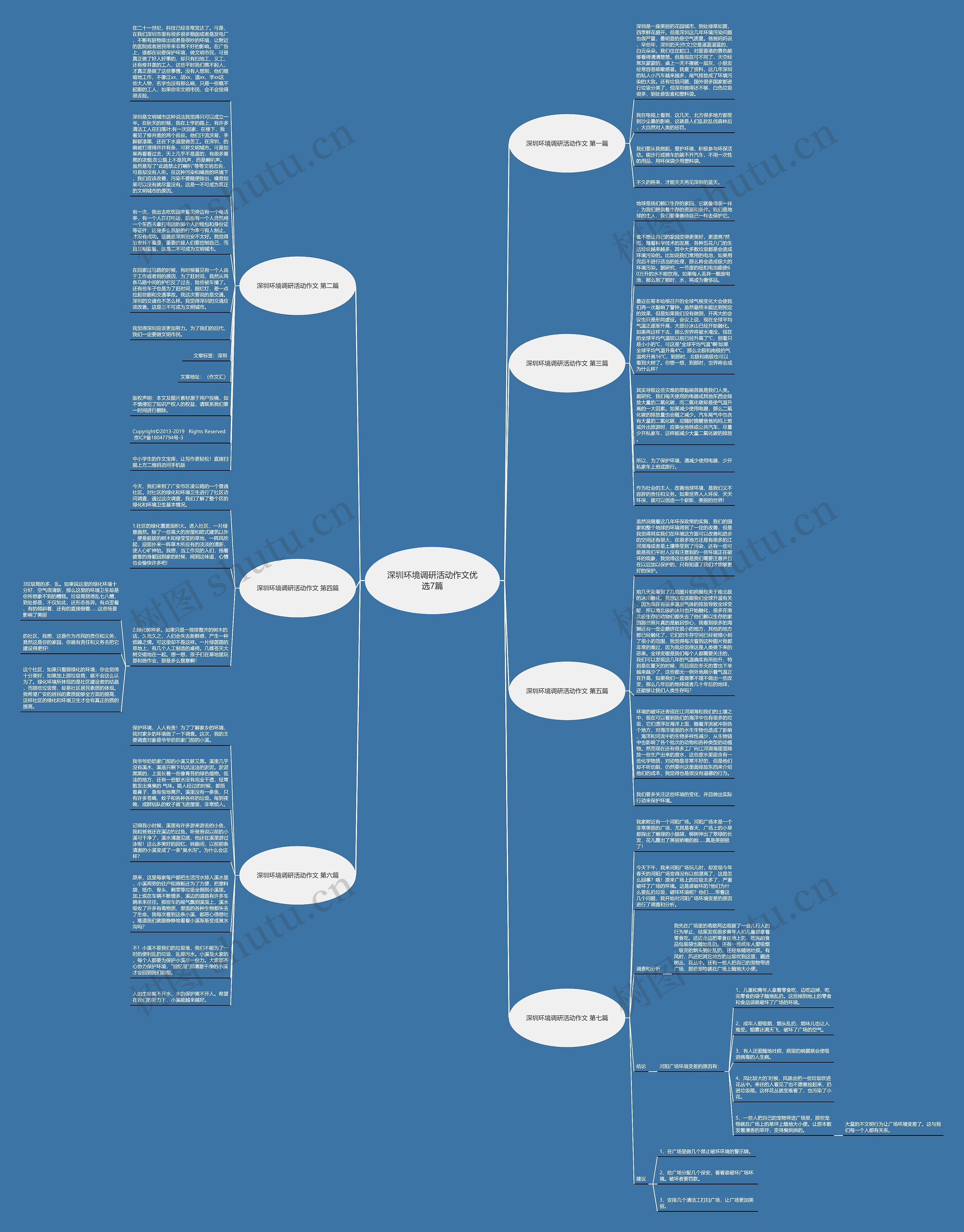 深圳环境调研活动作文优选7篇思维导图