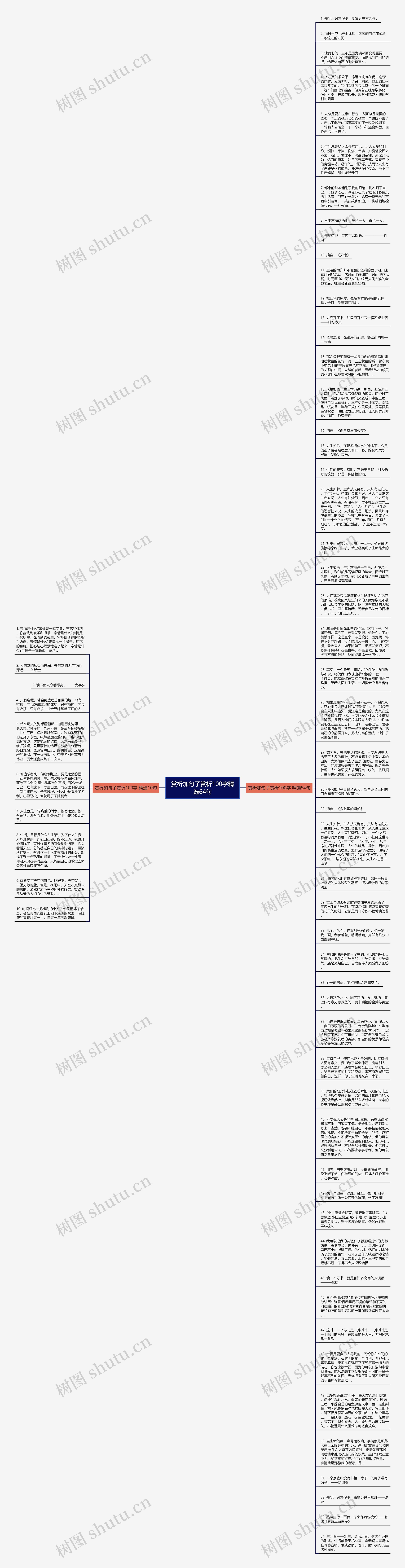 赏析加句子赏析100字精选64句思维导图