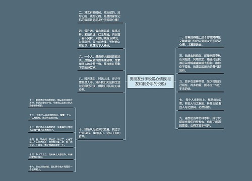 男朋友分手说说心情(男朋友和我分手的说说)