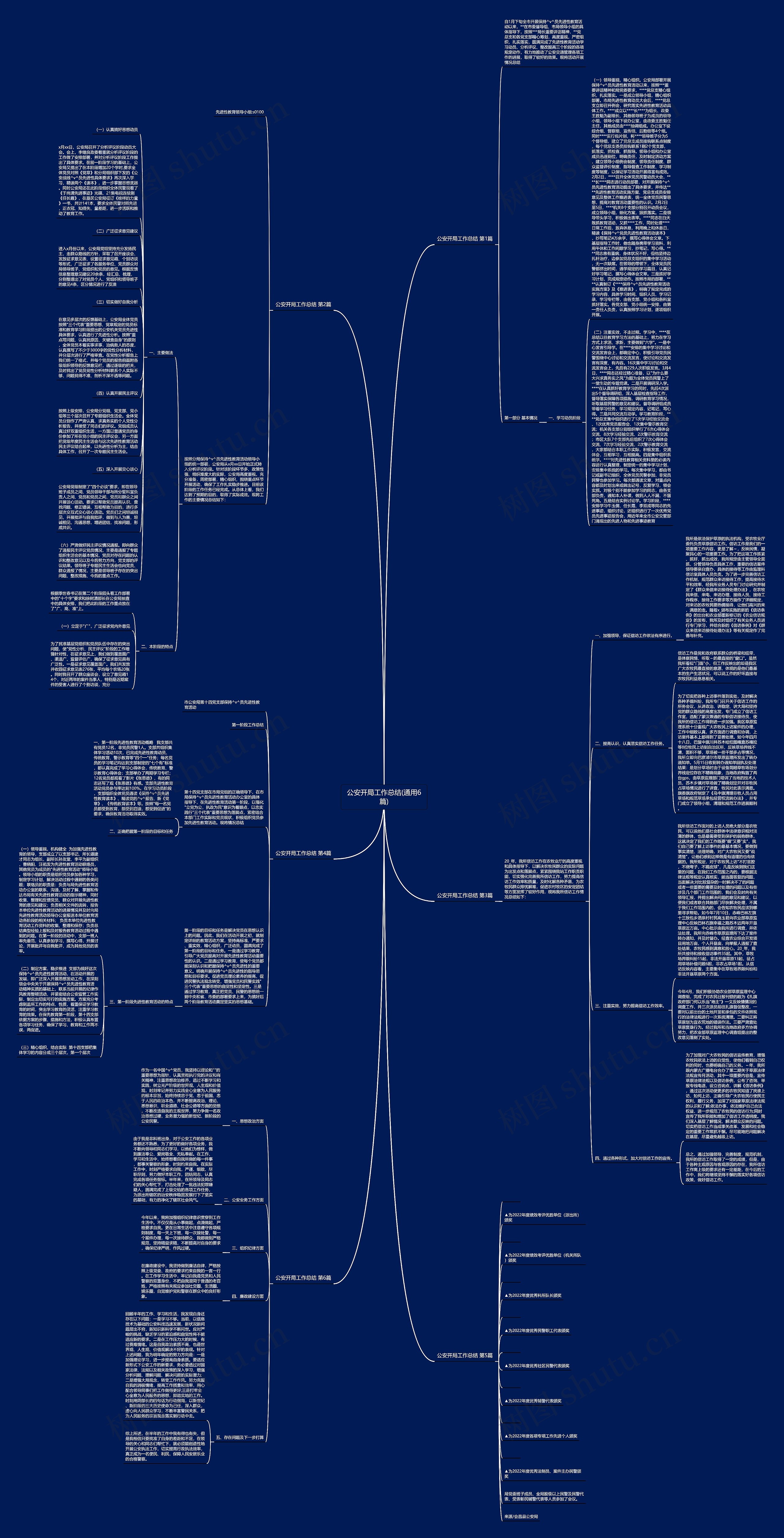 公安开局工作总结(通用6篇)思维导图