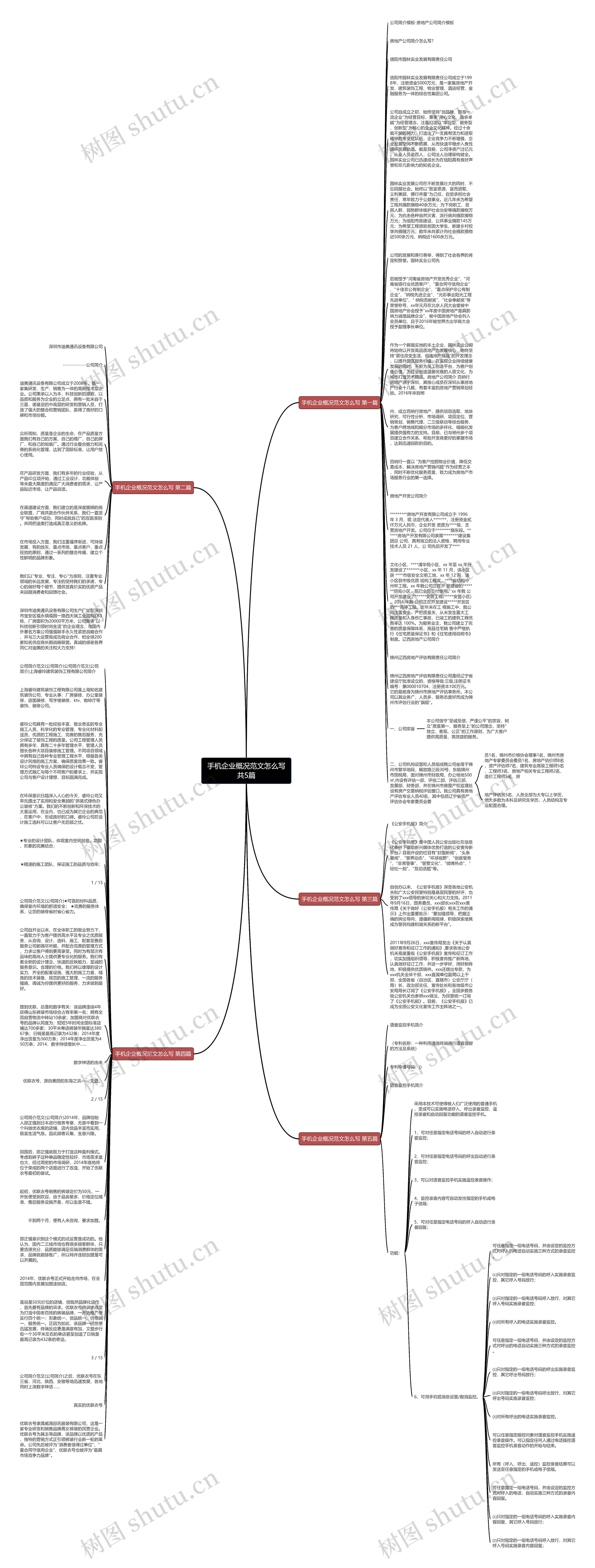 手机企业概况范文怎么写共5篇思维导图