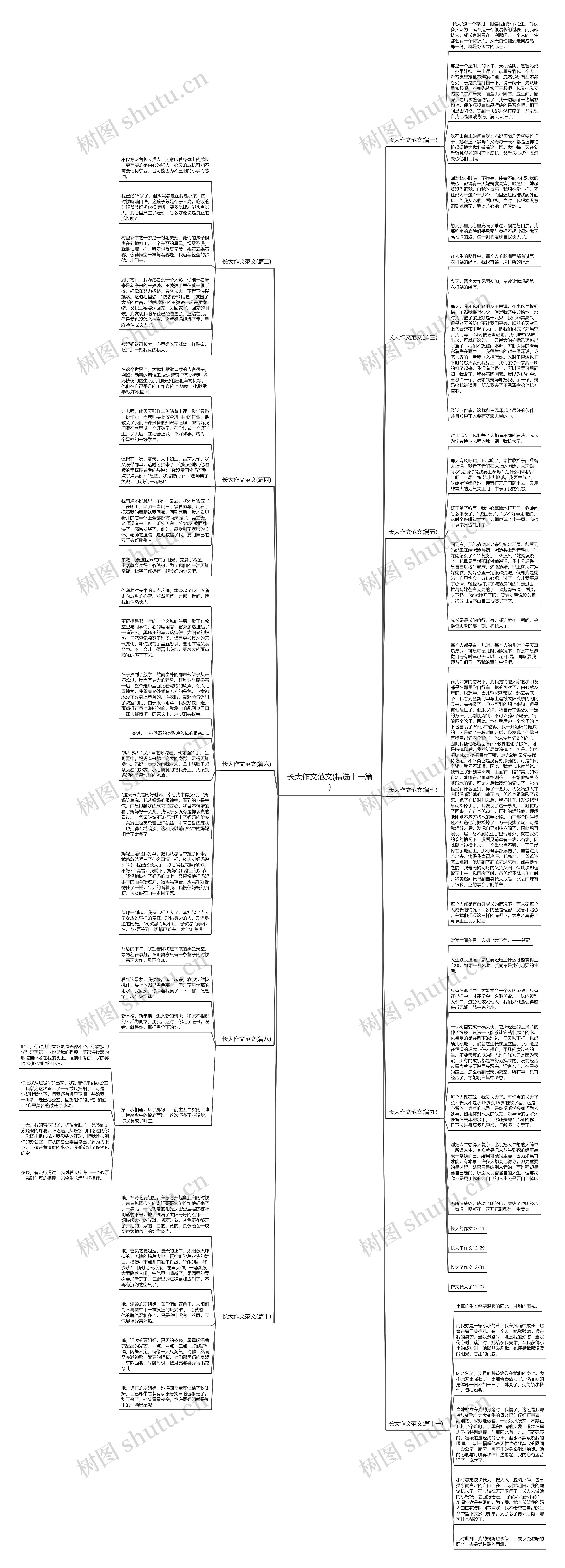 长大作文范文(精选十一篇)思维导图