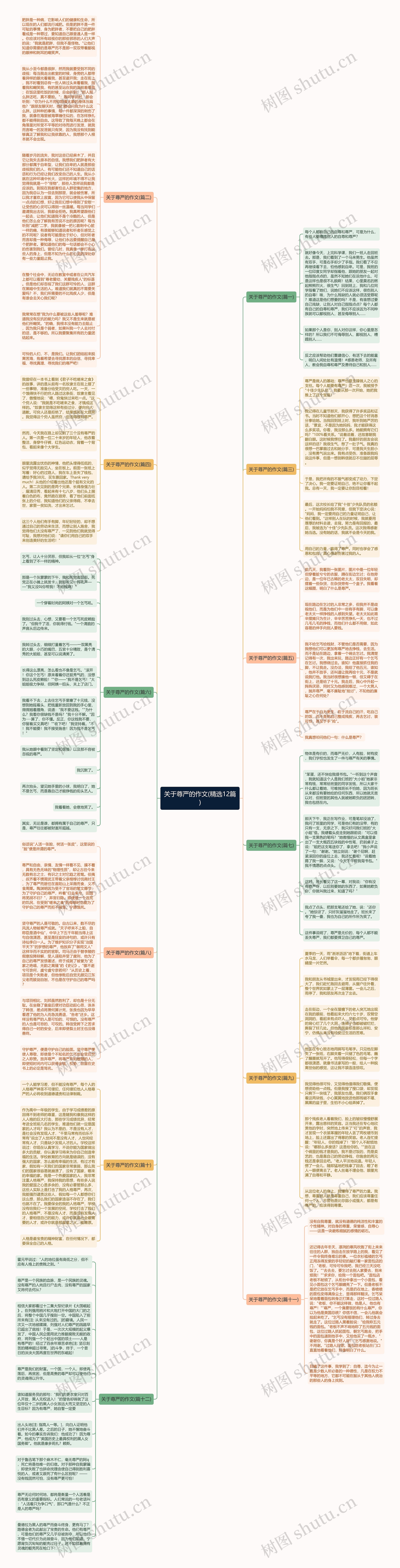 关于尊严的作文(精选12篇)思维导图