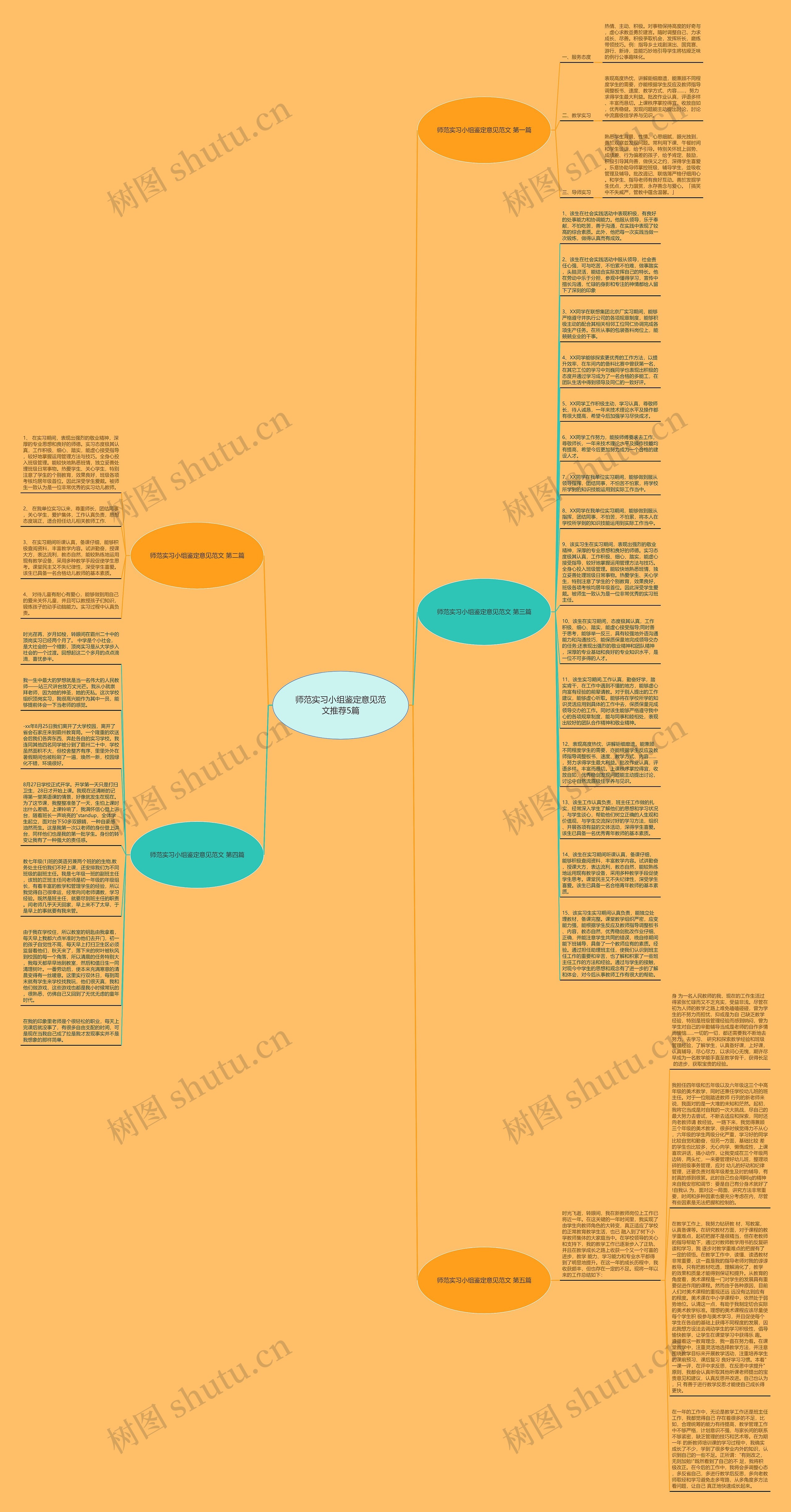 师范实习小组鉴定意见范文推荐5篇思维导图