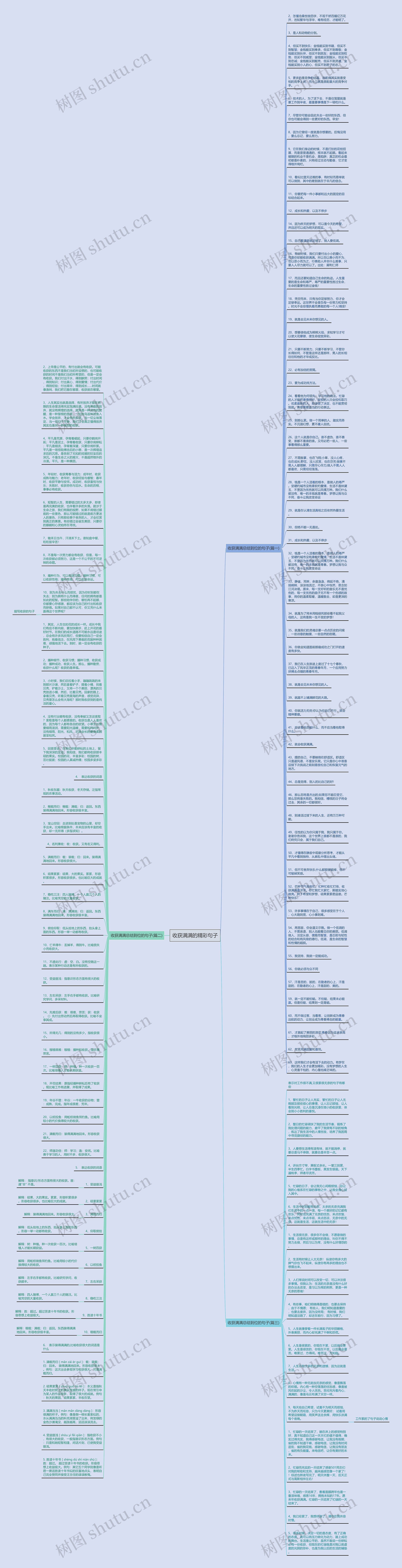 收获满满的精彩句子思维导图