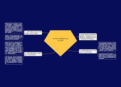 关于家长评语简短20字左右的信息