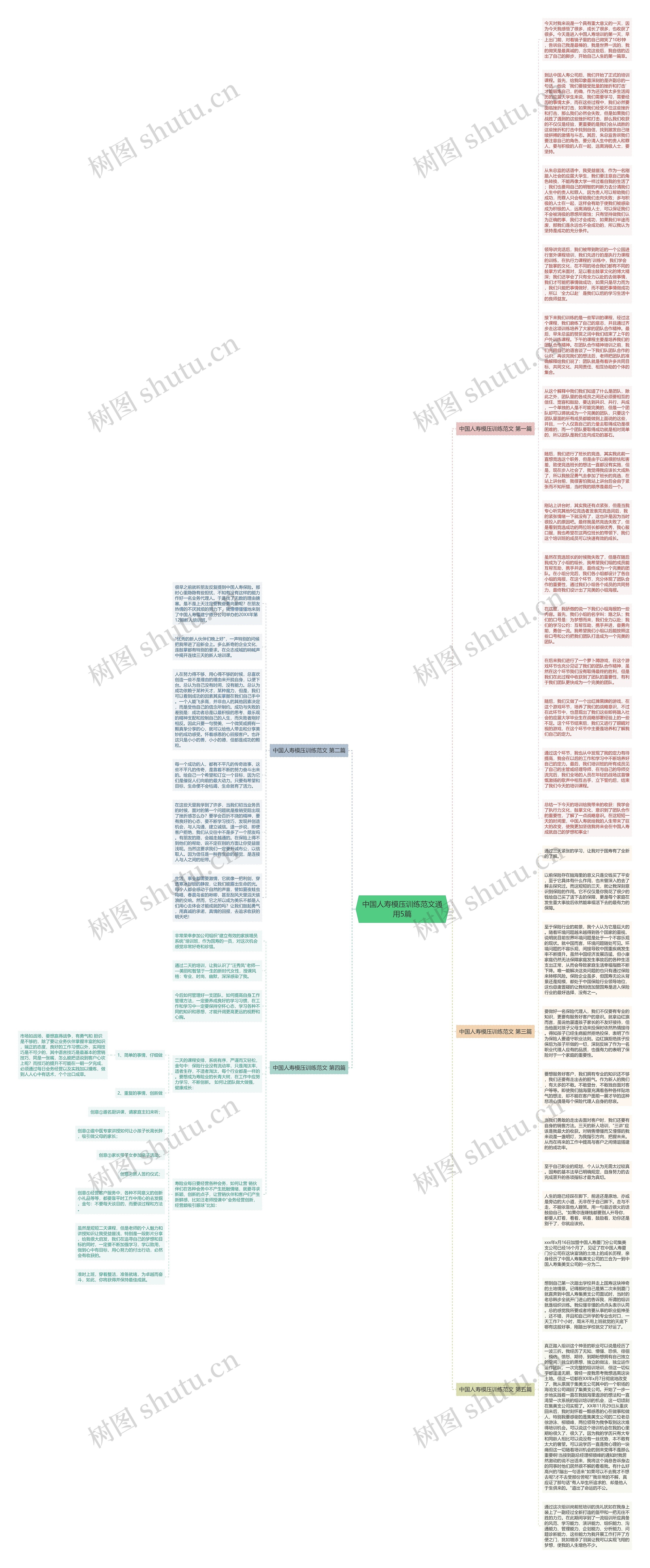 中国人寿模压训练范文通用5篇思维导图
