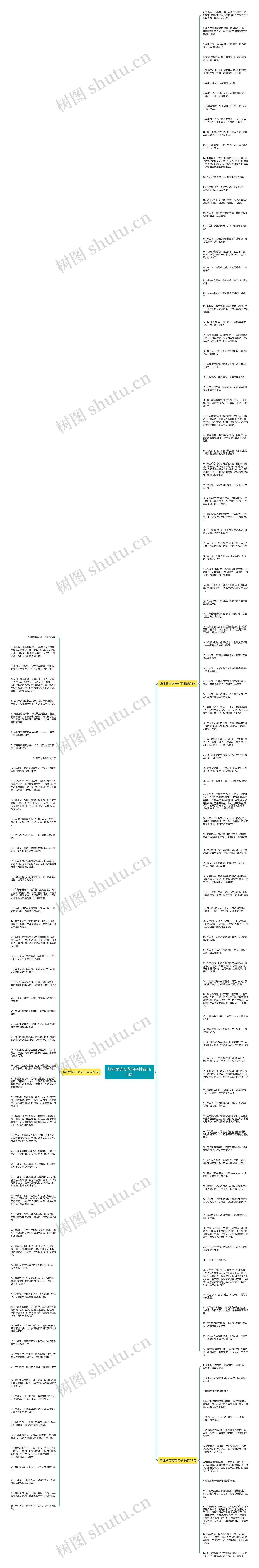 毕业励志文艺句子精选166句思维导图
