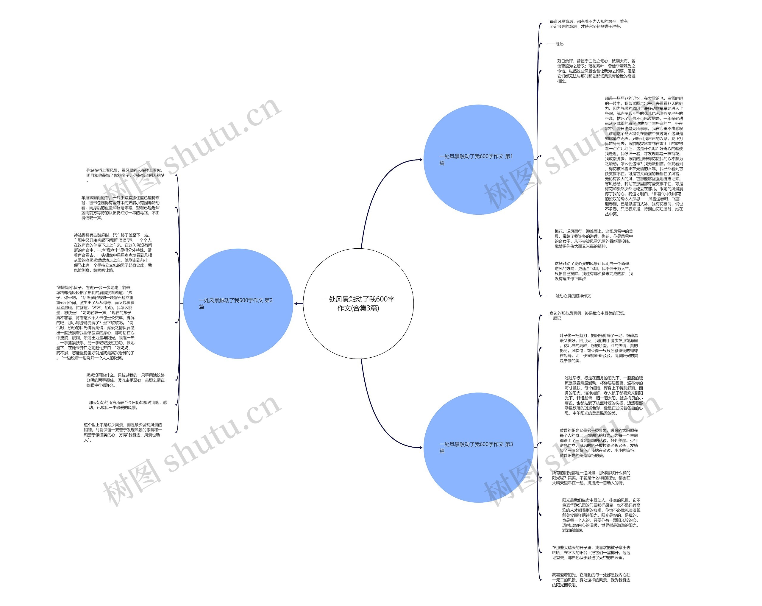 一处风景触动了我600字作文(合集3篇)思维导图