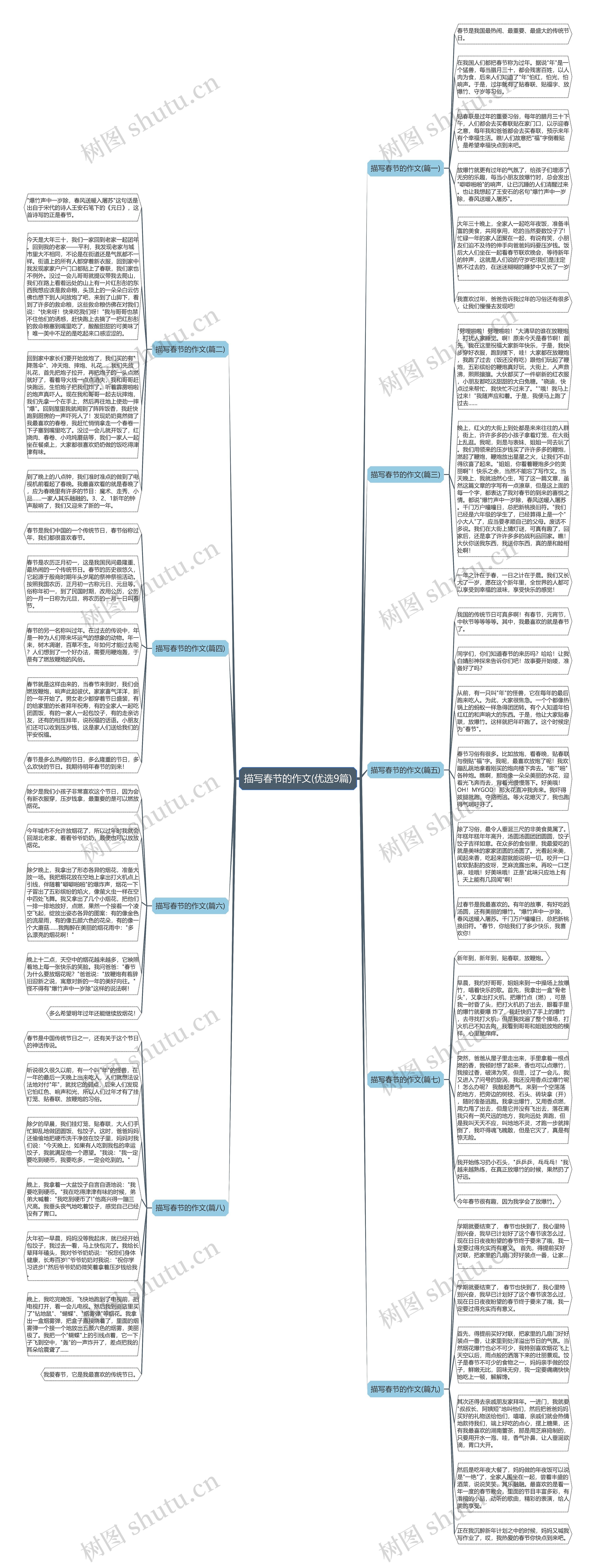 描写春节的作文(优选9篇)思维导图