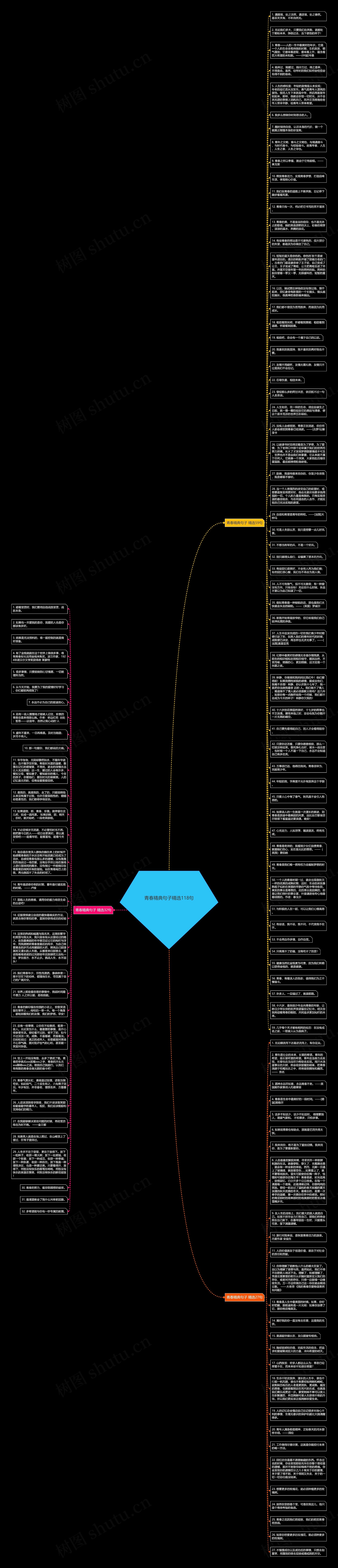 青春精典句子精选118句思维导图