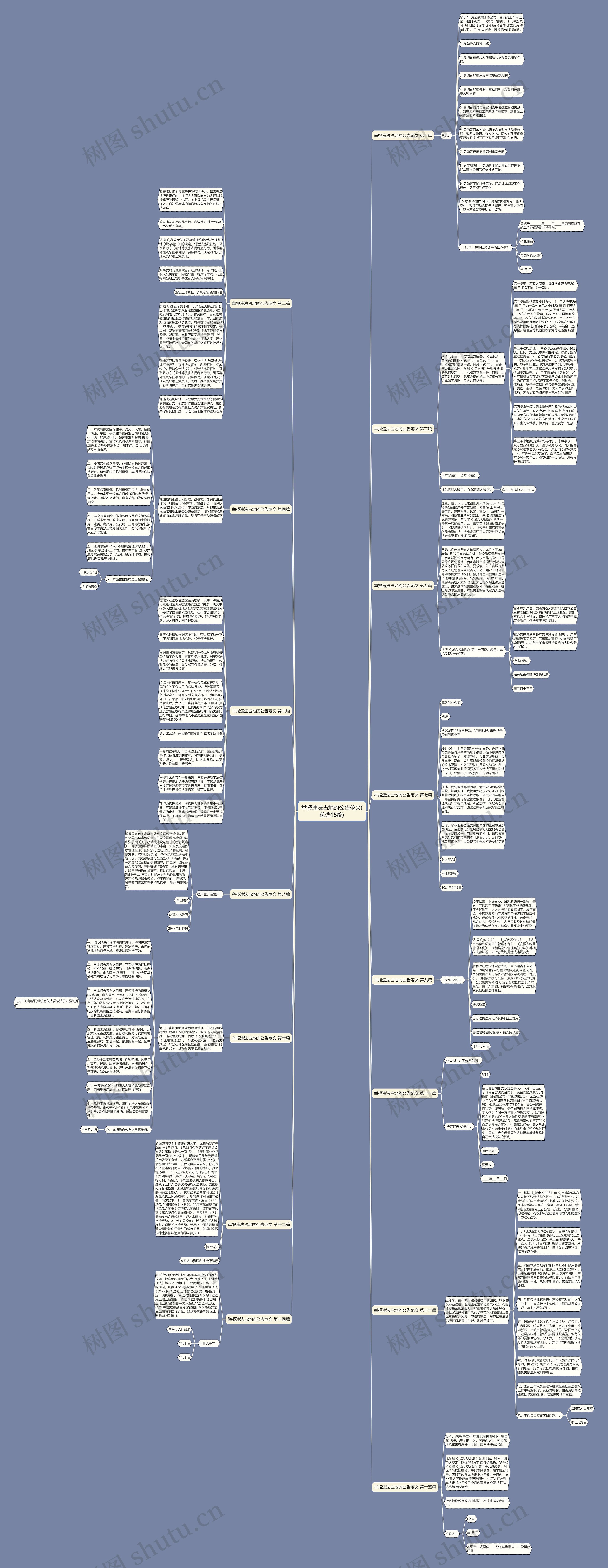 举报违法占地的公告范文(优选15篇)思维导图