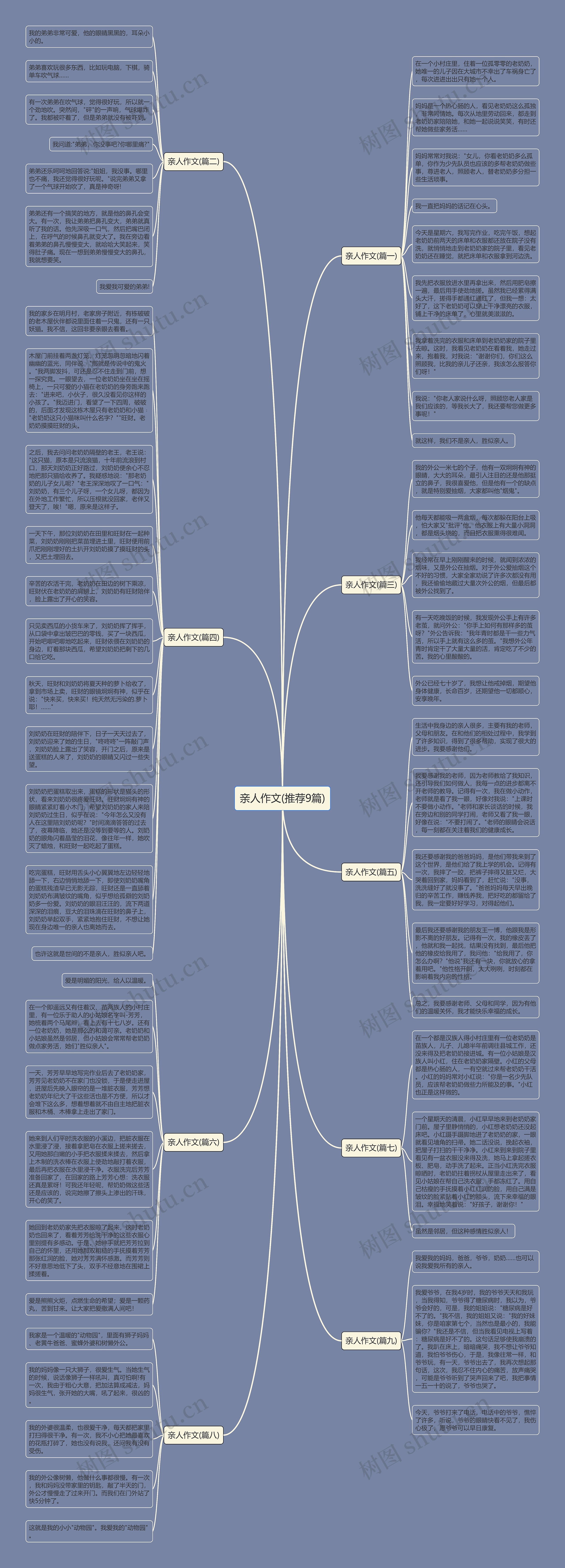 亲人作文(推荐9篇)思维导图